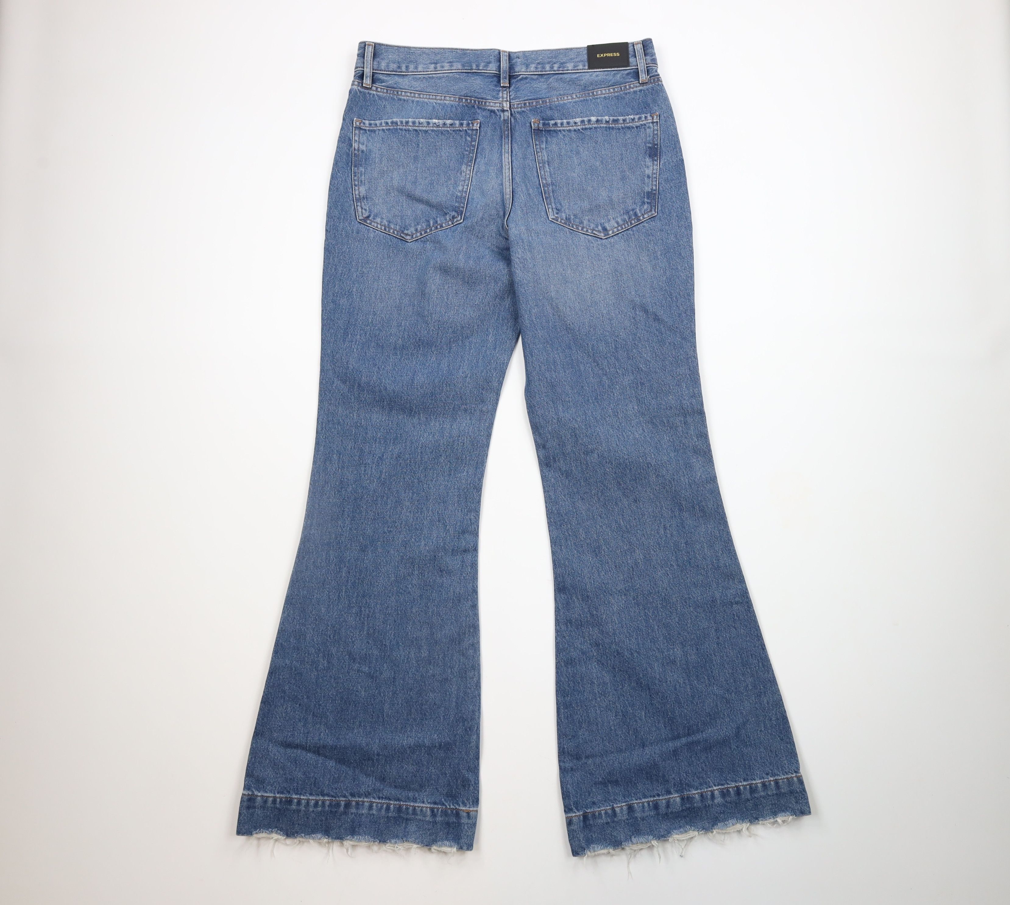 Express × Vintage New Express 70s Flare Wide Leg Bell Bottoms Denim Jeans Blue Size 32" / US 10 / IT 46 - 8 Thumbnail
