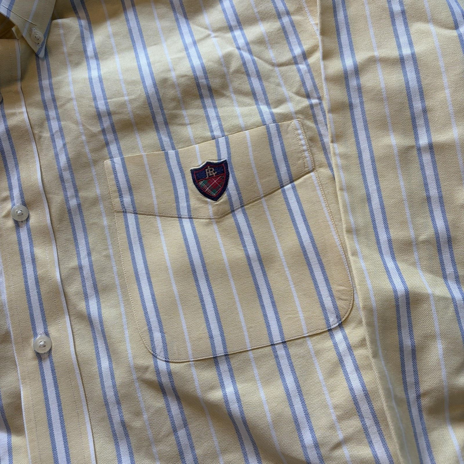 Ralph Lauren Ralph Lauren Golf Shirt Mens L Yellow Stripe Tilden Button Size US L / EU 52-54 / 3 - 9 Thumbnail