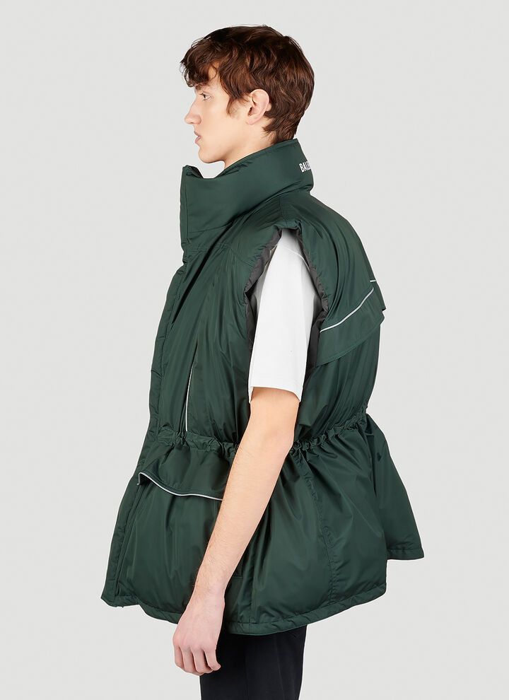 Balenciaga o1mt1gz0924 Wrap Gilet in Green Size US XL / EU 56 / 4 - 4 Thumbnail