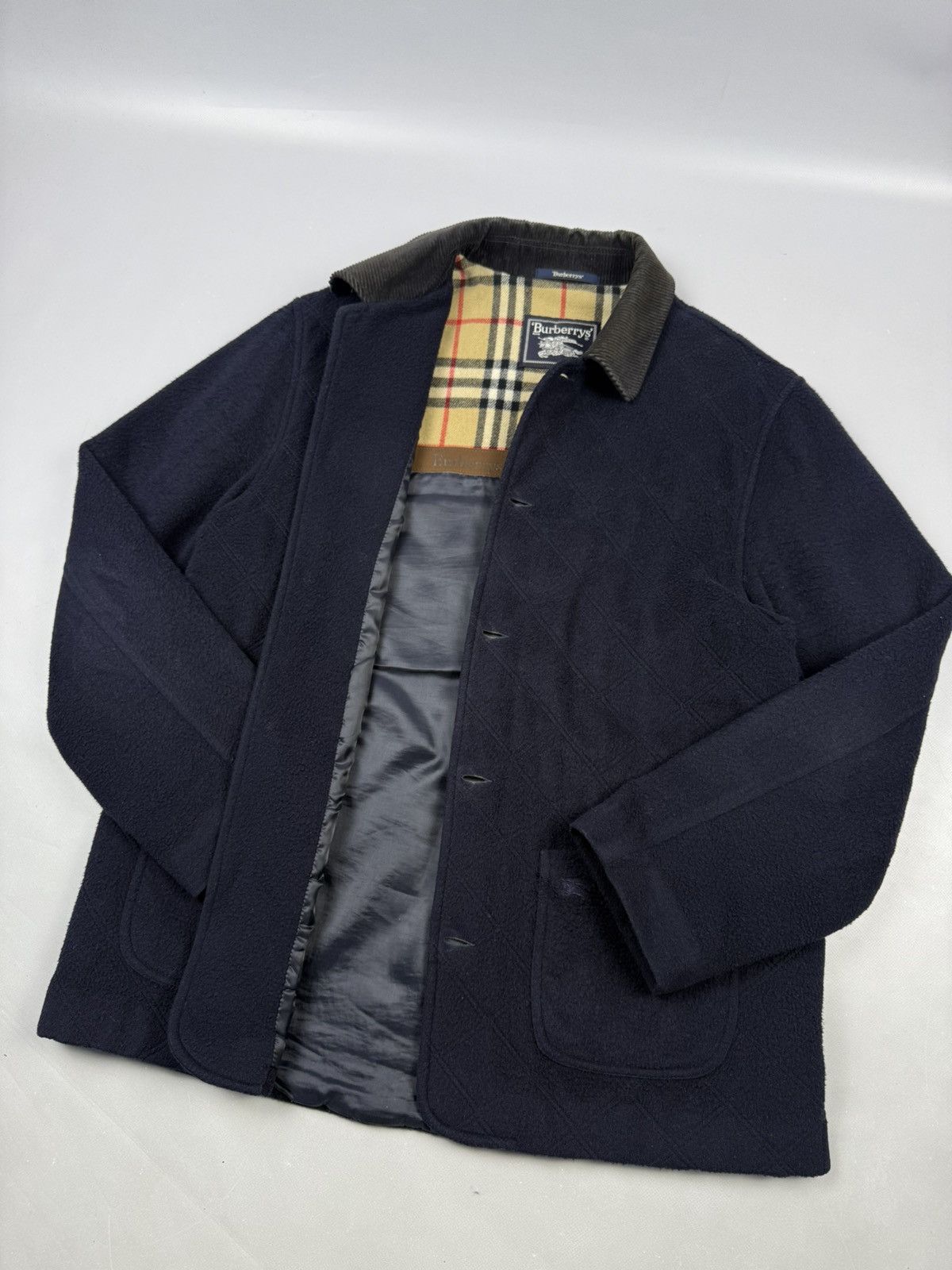 Burberry Vintage Burberry Quilted Wool Jacket – Nova Check Lining Size US L / EU 52-54 / 3 - 5 Thumbnail