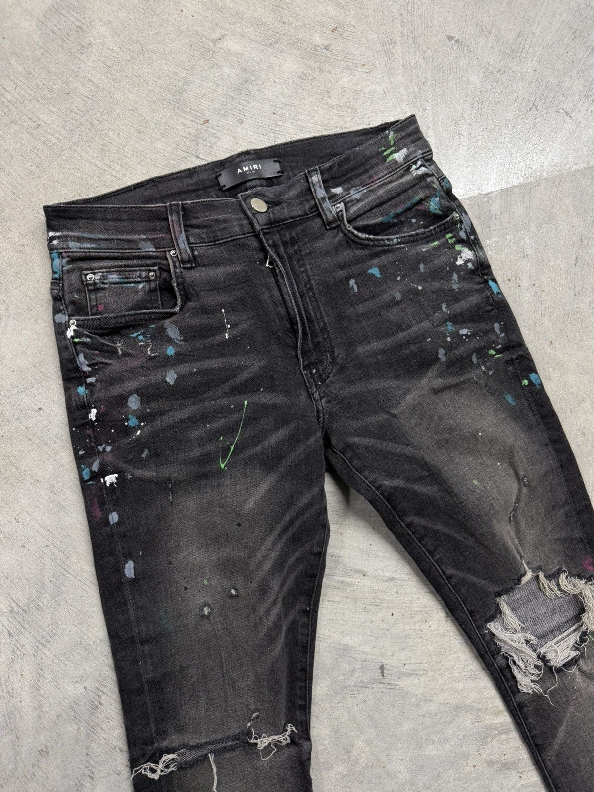 Amiri Amiri Distressed Paint Splatter Jeans Size US 30 / EU 46 - 3 Thumbnail
