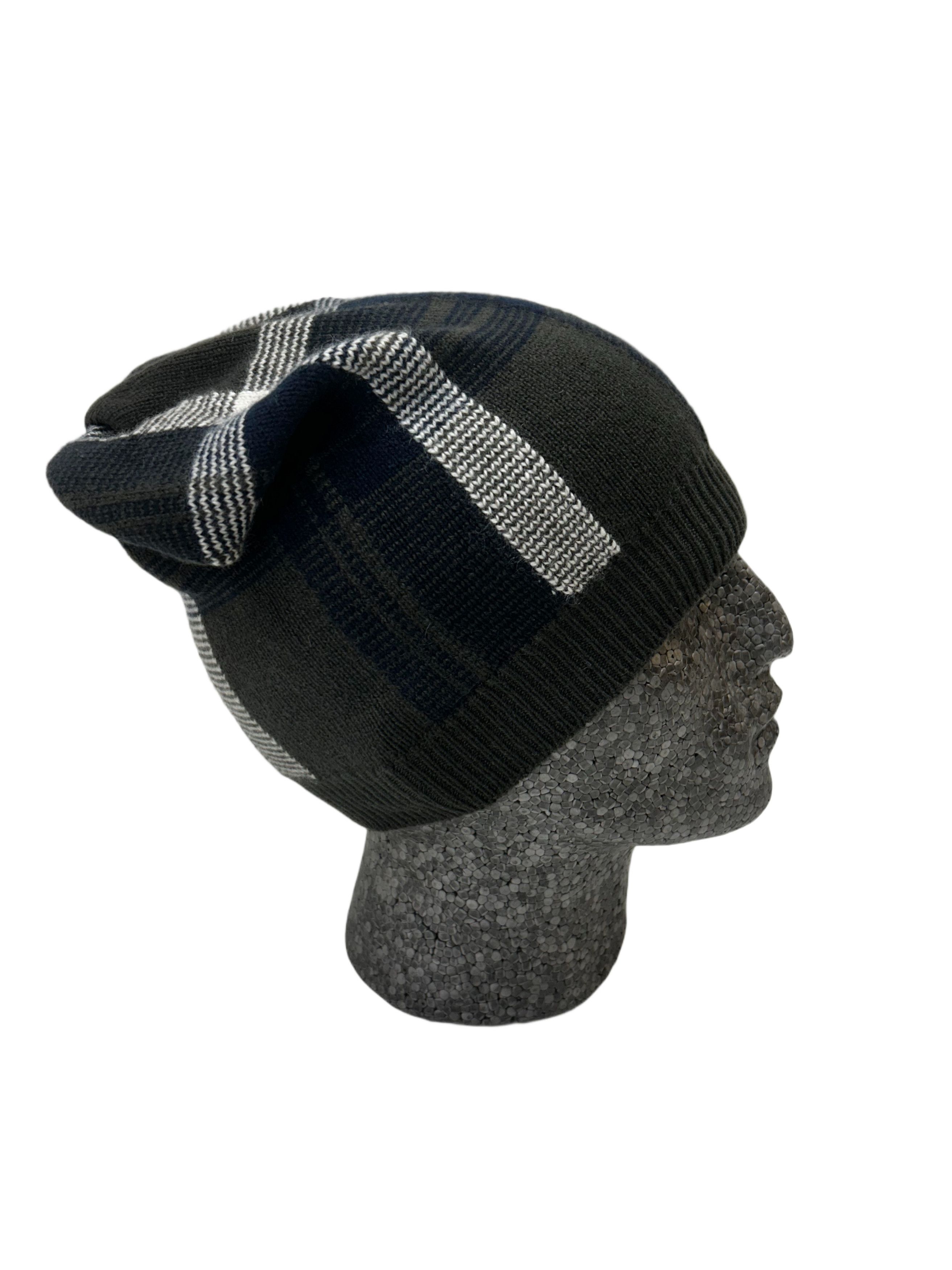 Cruciani Crucani Multi Coloured Plaid Cashmere Beanie Size ONE SIZE - 2 Thumbnail