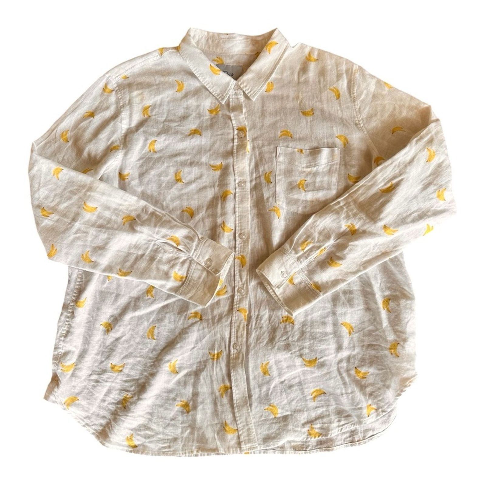 Rails Rails Charlie Banana Blouse – White/Yellow – Size XL – EUC Size XL / US 12-14 / IT 48-50 - 1 Thumbnail