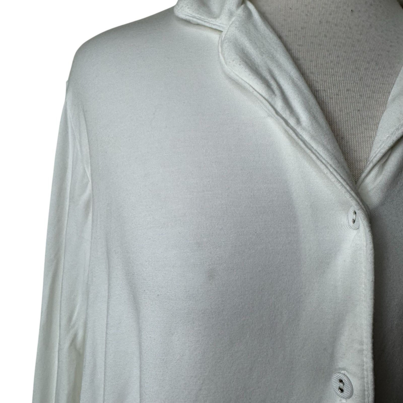 SKIMS SKIMS Long Sleeve Sleep Shirt in Snow Size Large Size L / US 10 / IT 46 - 6 Thumbnail