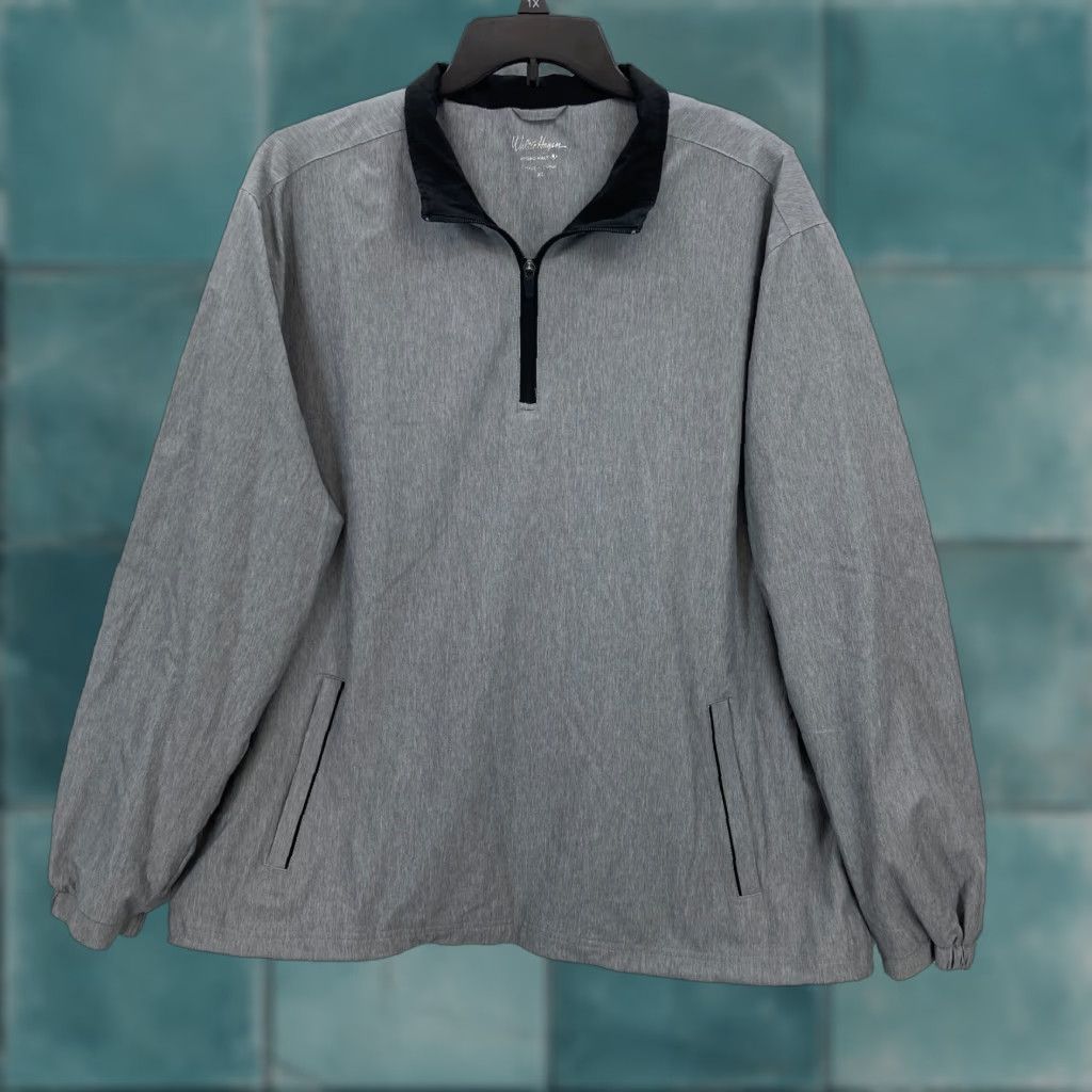 Vintage Walter Hagen Hydro Halt 1/4 Zip Pullover Windbreaker Jacket Mens XL Gray Golf Size US XL / EU 56 / 4 - 1 Thumbnail