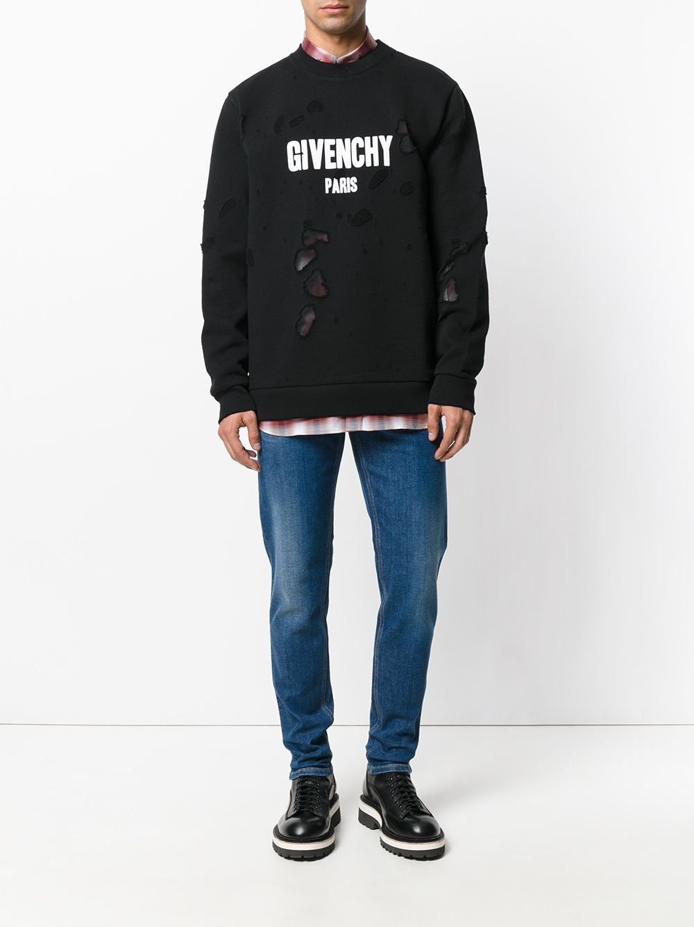 Givenchy Givenchy Distressed Sweatshirt Size US M / EU 48-50 / 2 - 1 Thumbnail