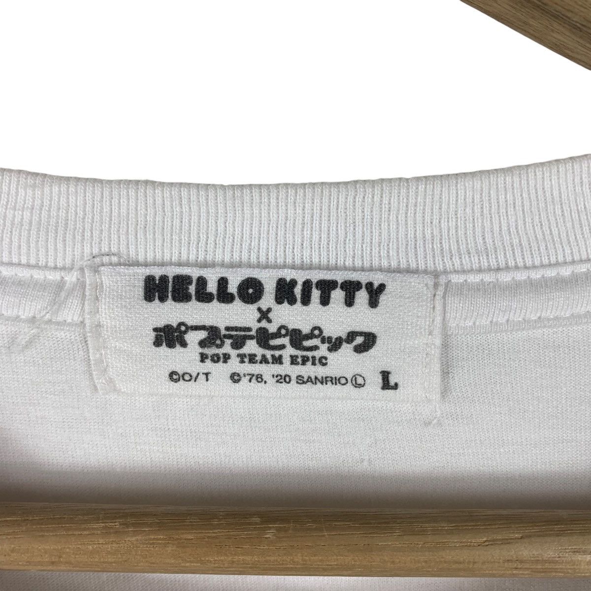 Anime × Vintage Vintage HELLO KITTY x POP TEAM EPIC Sanrio cartoon tee shirt Size US L / EU 52-54 / 3 - 3 Thumbnail