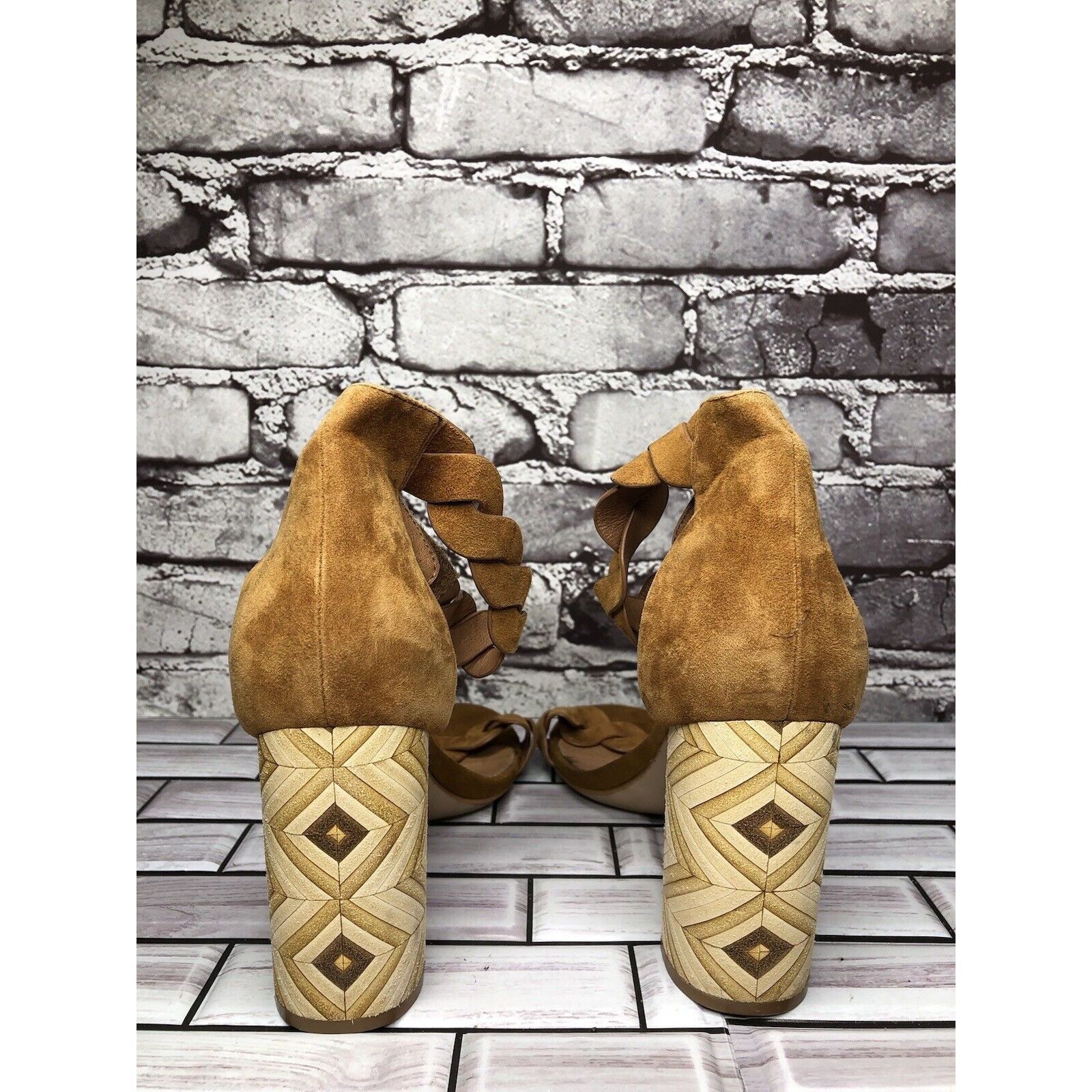 Jeffrey Campbell Jeffrey Campbell Lindsay Brown Suede Leather AnkleStrap Heel Size US 11 / IT 41 - 3 Thumbnail