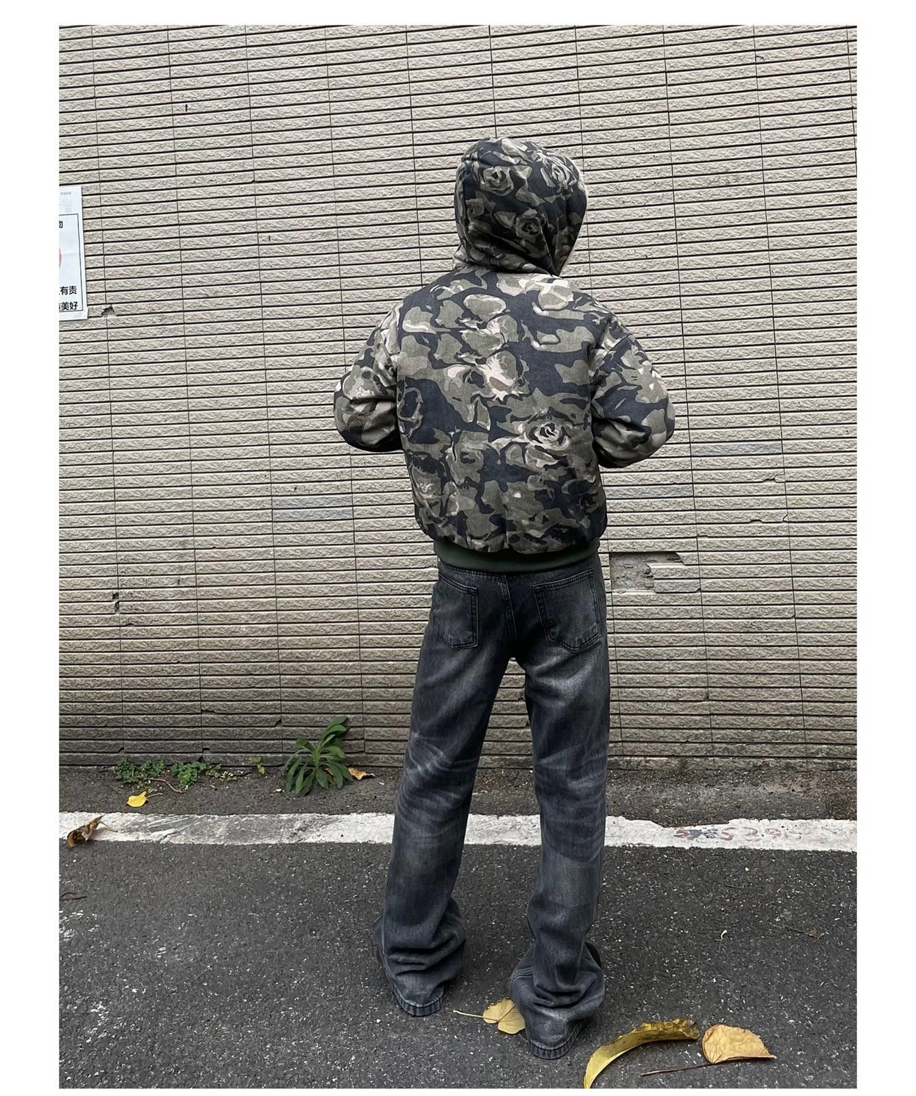 Japanese Brand Camouflage Faux Fur Lined Hooded Jacket, Men's Outerwear Size US L / EU 52-54 / 3 - 7 Thumbnail