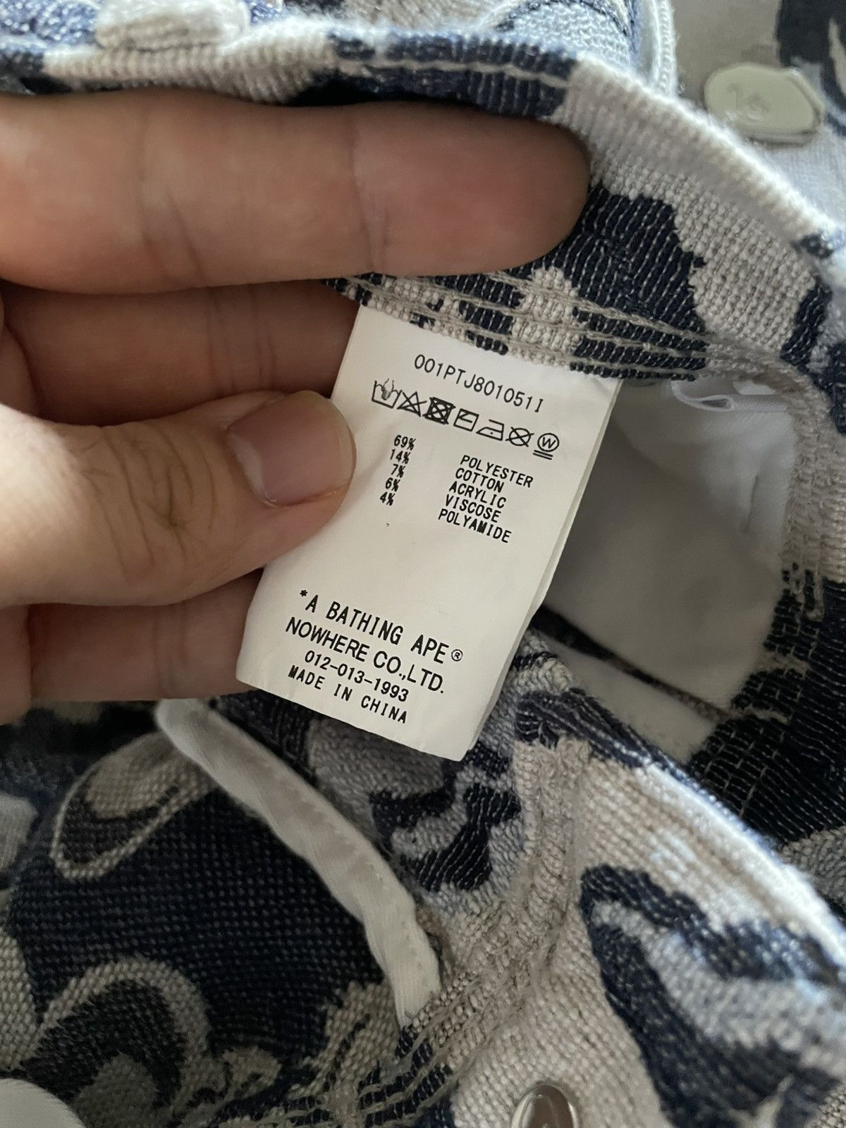 Bape A Bathing Ape Art Camo Gobelin Work Pants Size US 32 / EU 48 - 7 Thumbnail