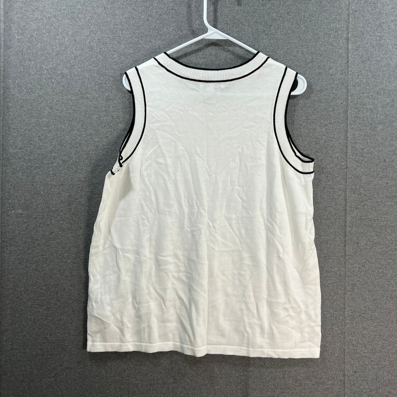 Other Isaac Mizrahi Live! Sleeveless Sweater with Tipped Size L / US 10 / IT 46 - 2 Thumbnail