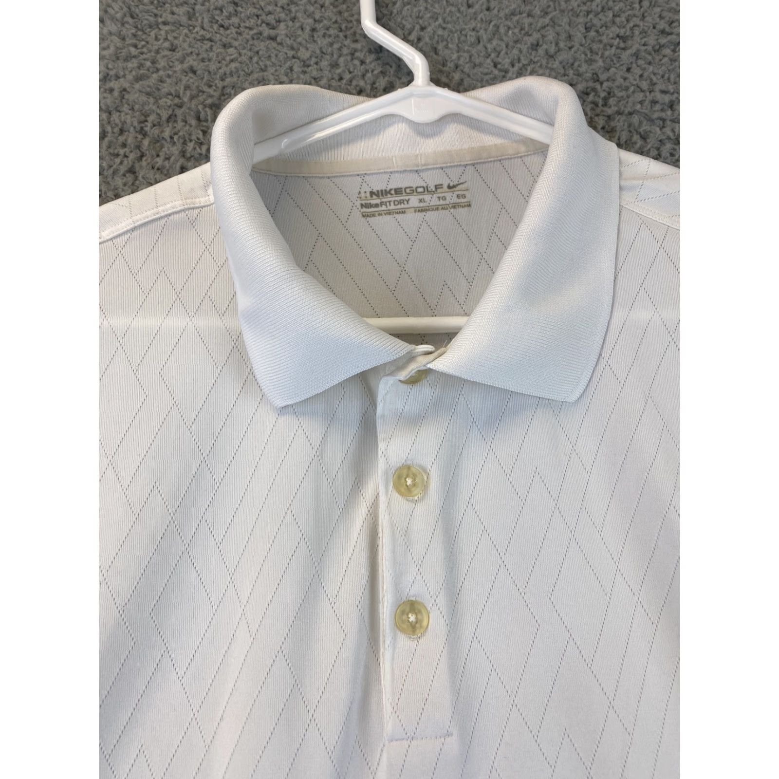 Nike Nike XL White Dri-Fit Short Sleeve Golf Polo Shirt / 61-10 Men's Polo Shirt Nike Dri-Fit Golf Shirt White XL Size US XL / EU 56 / 4 - 3 Thumbnail