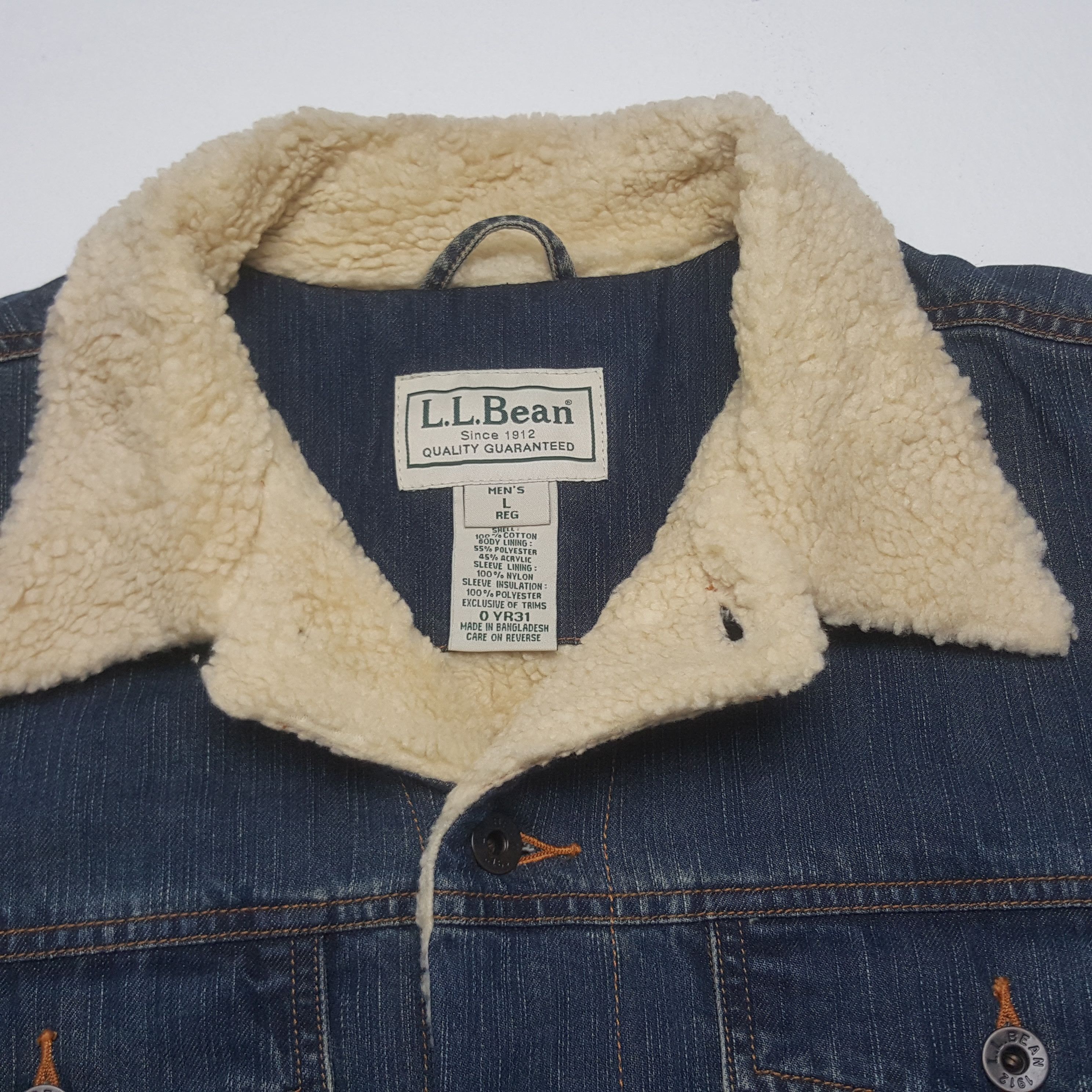 L.L. Bean Vintage LL Bean American Style Denim Jacket C317N18 Size US XL / EU 56 / 4 - 4 Thumbnail