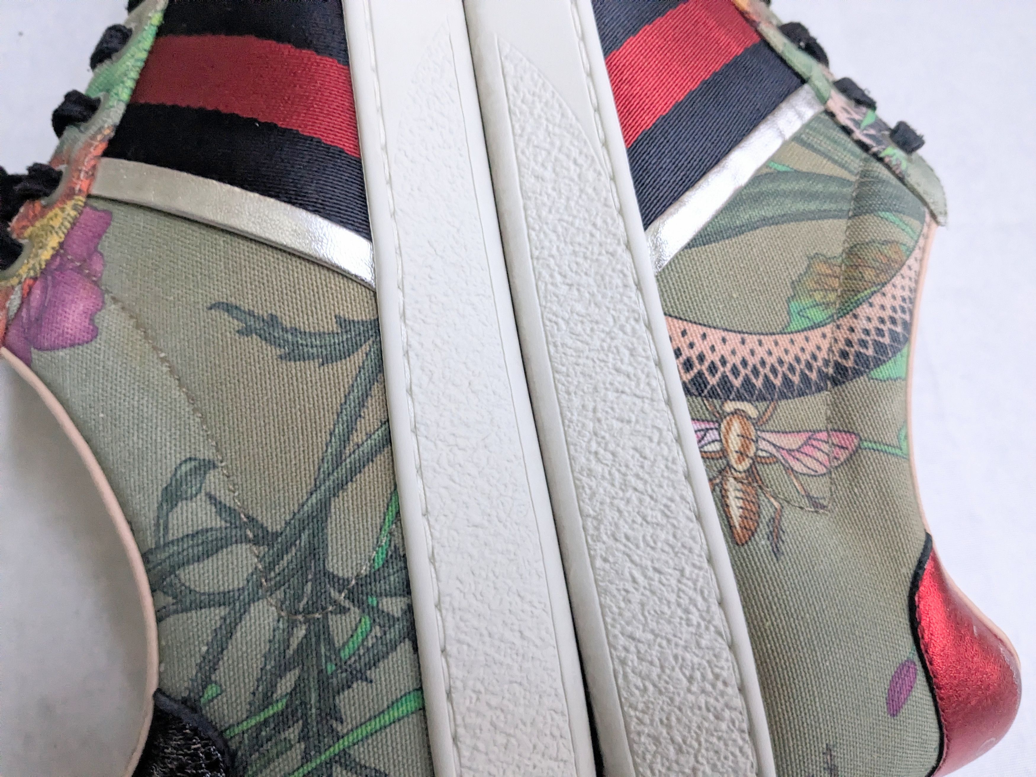 Gucci Gucci Ace Sneakers Green Floral Snake 8.5 Low Tops Size US 8.5 / EU 41-42 - 16 Thumbnail