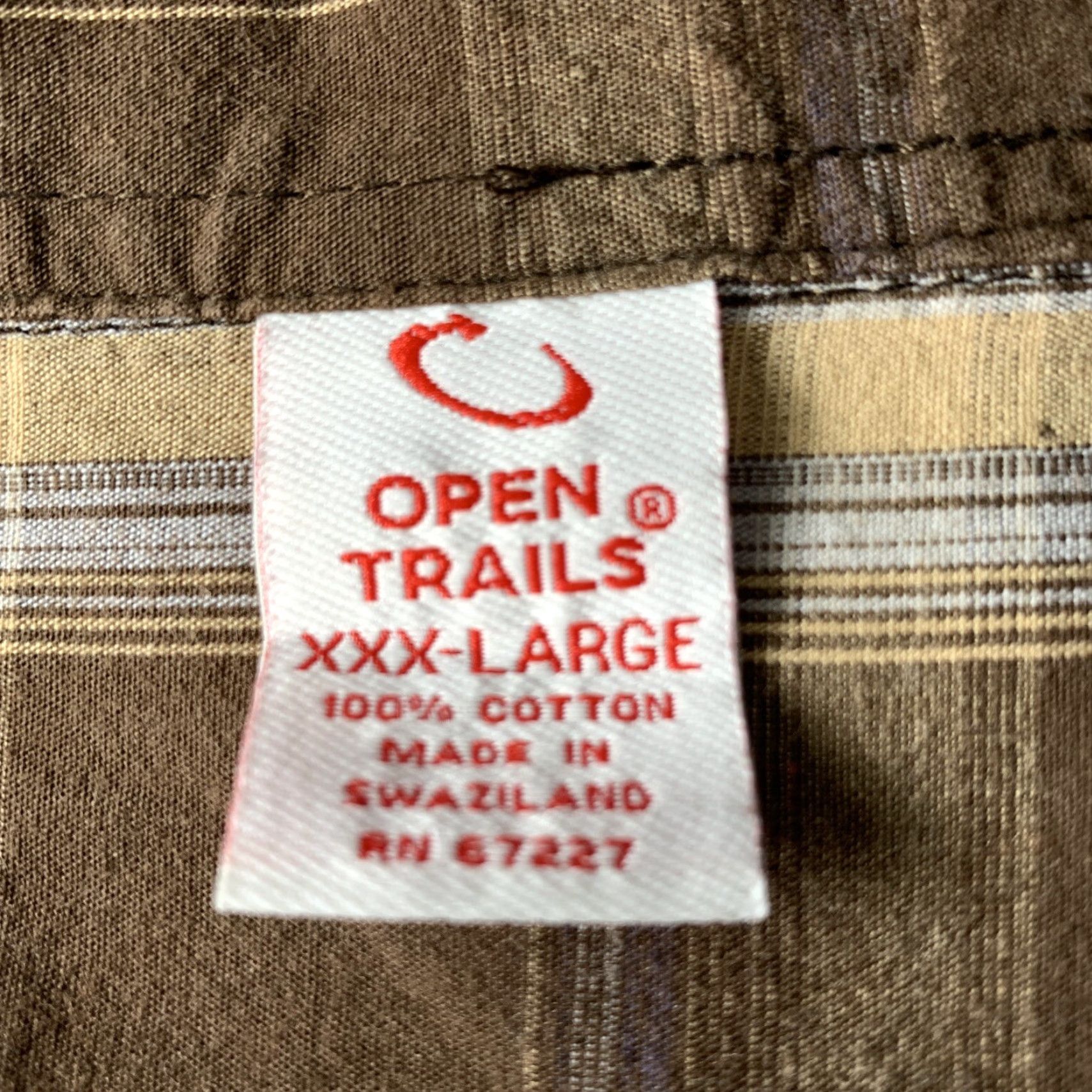 Rails Open Trails Mens Short Sleeve Shirt XXXL Brown Blue Tan Plaid Button Up Shirt Size US XXL / EU 58 / 5 - 6 Thumbnail