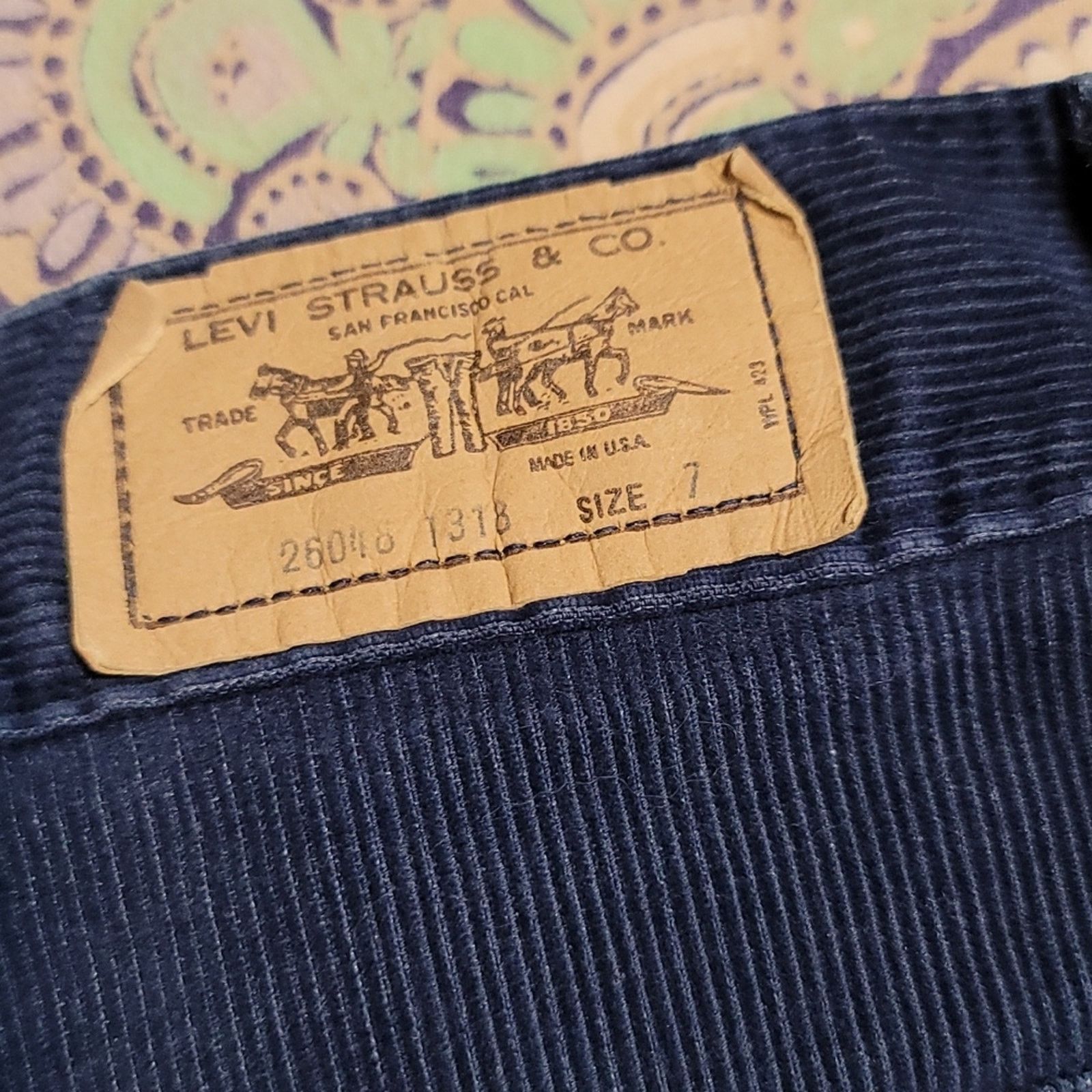 Levi's Rare Vintage Big E Levi's Straight Leg High Waist Corduroy Size 28" / US 6 / IT 42 - 3 Thumbnail