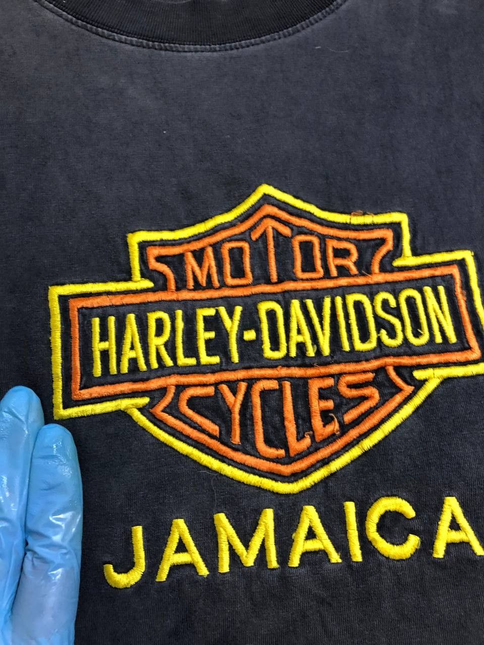 Harley Davidson Harley Davidson Motor Cycle Jamaica Embroidered logo tee Size US XXL / EU 58 / 5 - 8 Thumbnail