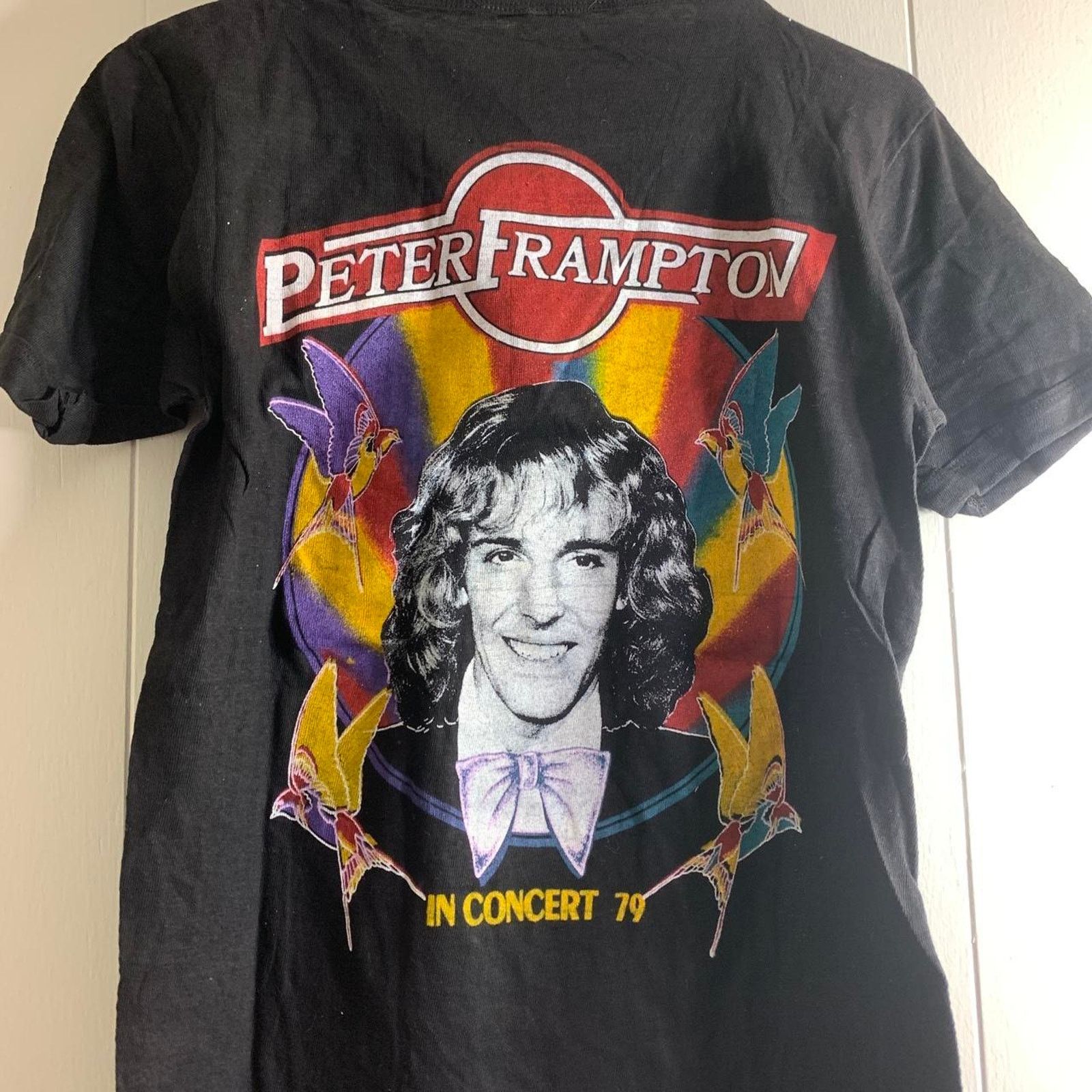 Vintage 1979 PETER FRAMPTON In Concert double sided tee shirt MEDIUM Size US M / EU 48-50 / 2 - 8 Thumbnail
