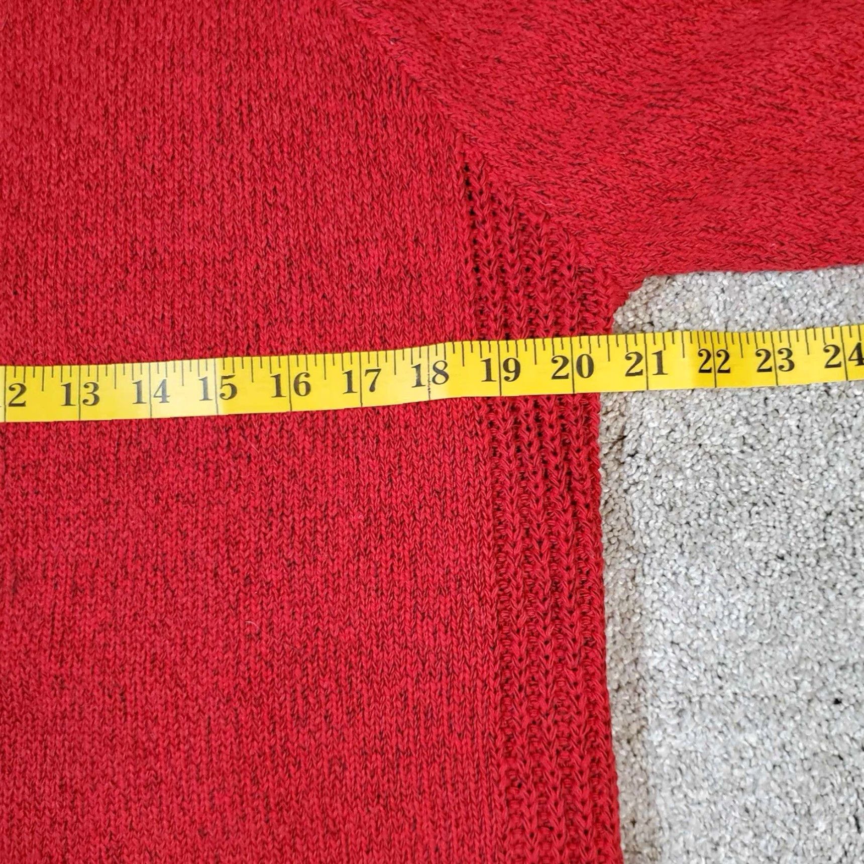 Vintage Vintage JC Fone Sweater Elbow Patch Long Sleeve Pull Over Red Knit Medium M Size US M / EU 48-50 / 2 - 4 Thumbnail