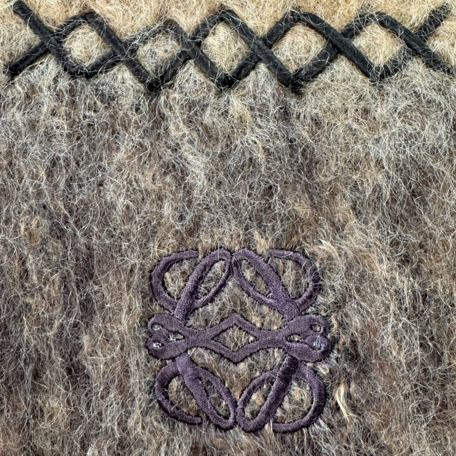 Loewe Loewe Brown Mohair & Wool Scarf Size ONE SIZE - 7 Thumbnail