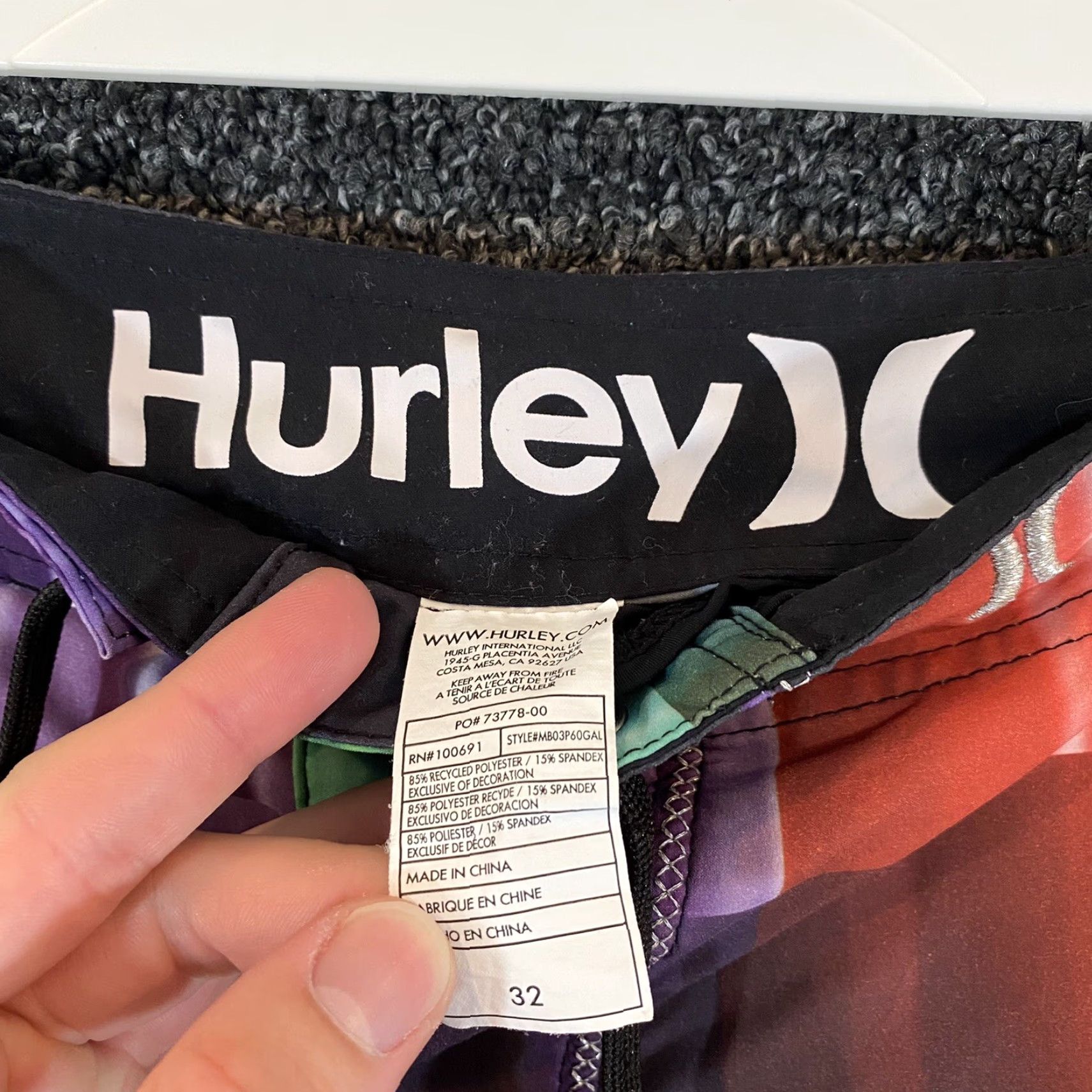 Hurley Hurley Phantom Board Shorts Mens 32 Multicolor Beach Swim Trunks Geometric Pattern Size US 32 / EU 48 - 6 Thumbnail