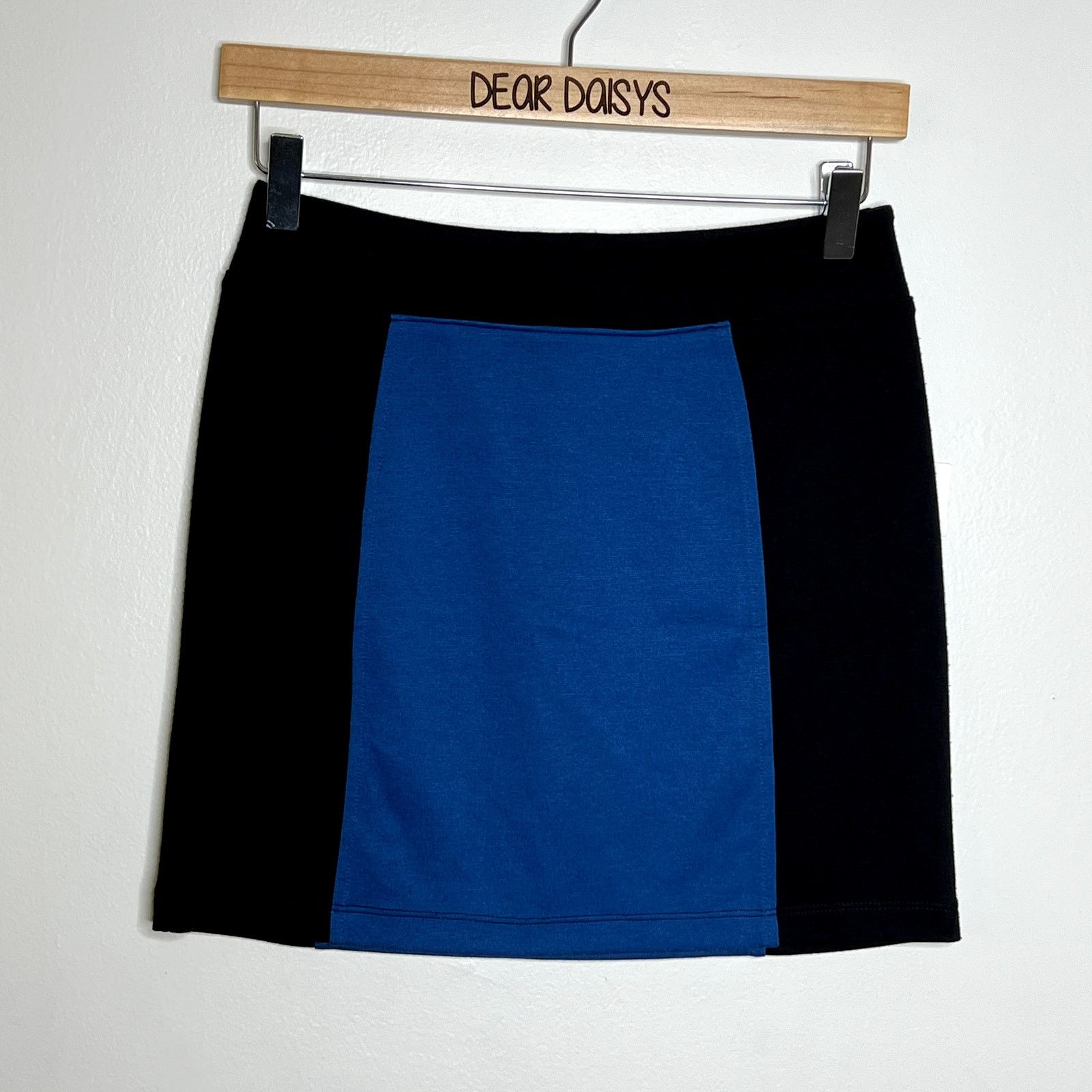 Other Mac + Jac Blue Color Block Mini Pencil Skirt Size 27" / US 4 / IT 40 - 4 Thumbnail