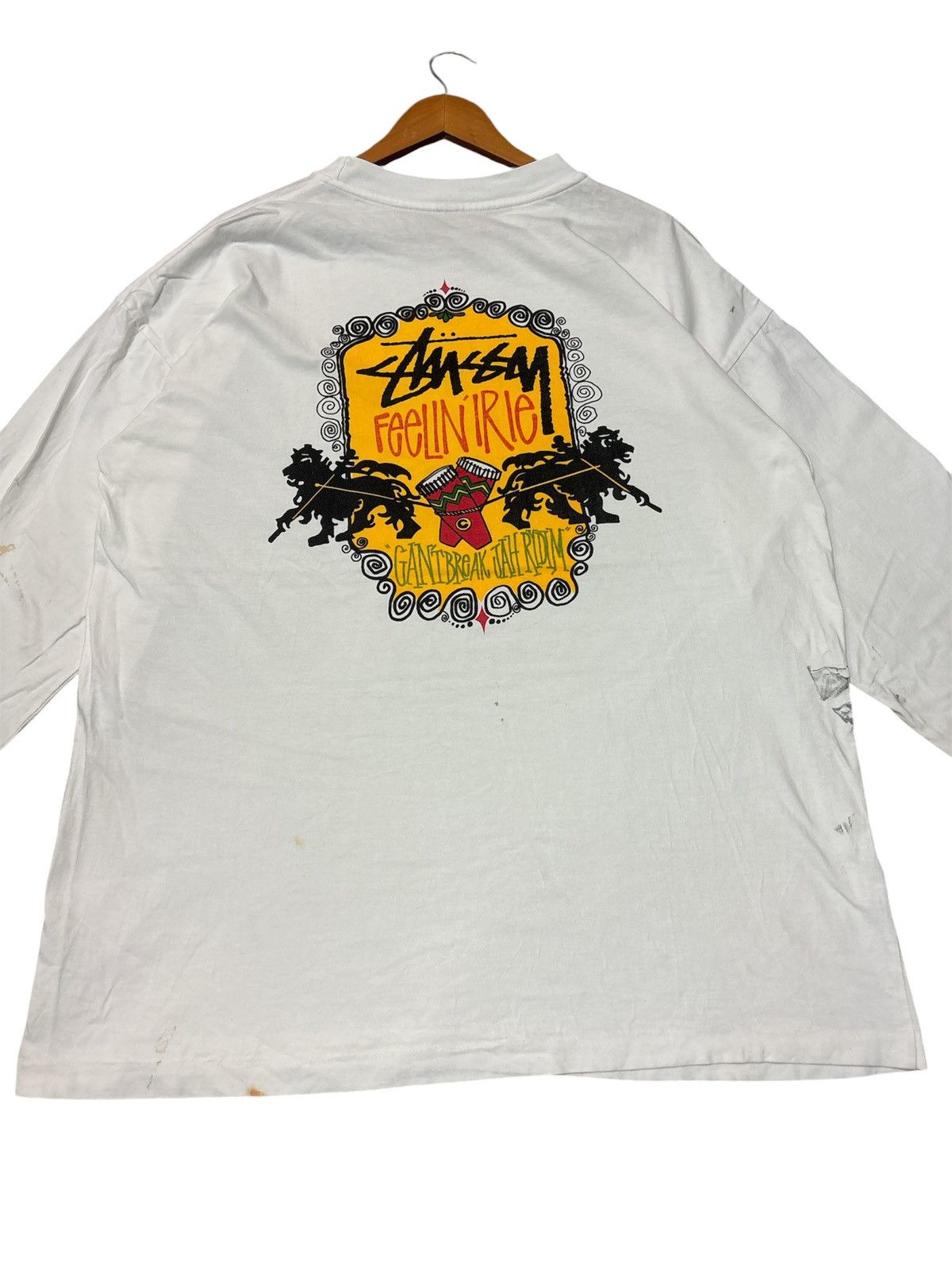 Stussy 💥RARE💥VINTAGE STUSSY FEELIN IRIE LONGSLEEVE 🔥 Size US XL / EU 56 / 4 - 4 Thumbnail