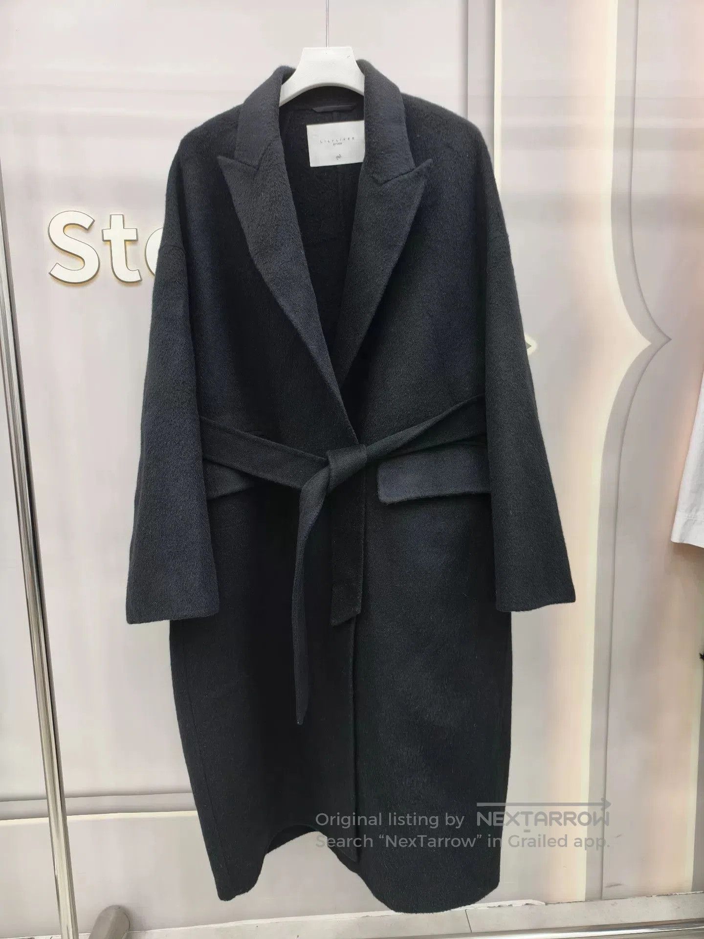 Japanese Brand Black Camel Wool Robe Coat for Women. Size S / US 4 / IT 40 - 1 Thumbnail