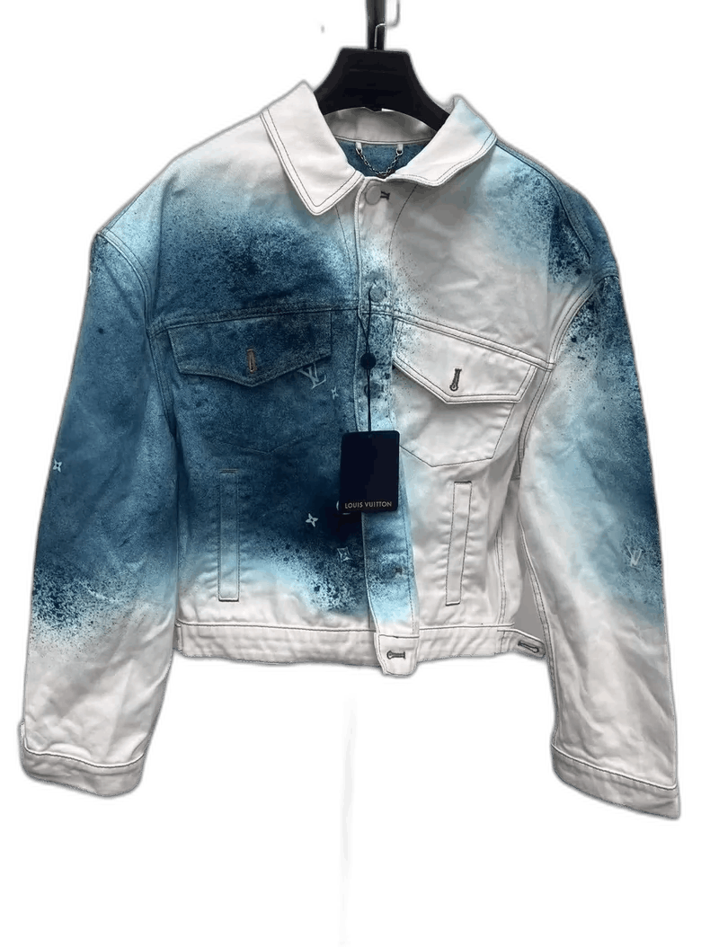 Louis Vuitton Louis Vuitton Blue Tie-Dye Denim Jacket Size US L / EU 52-54 / 3 - 1 Thumbnail