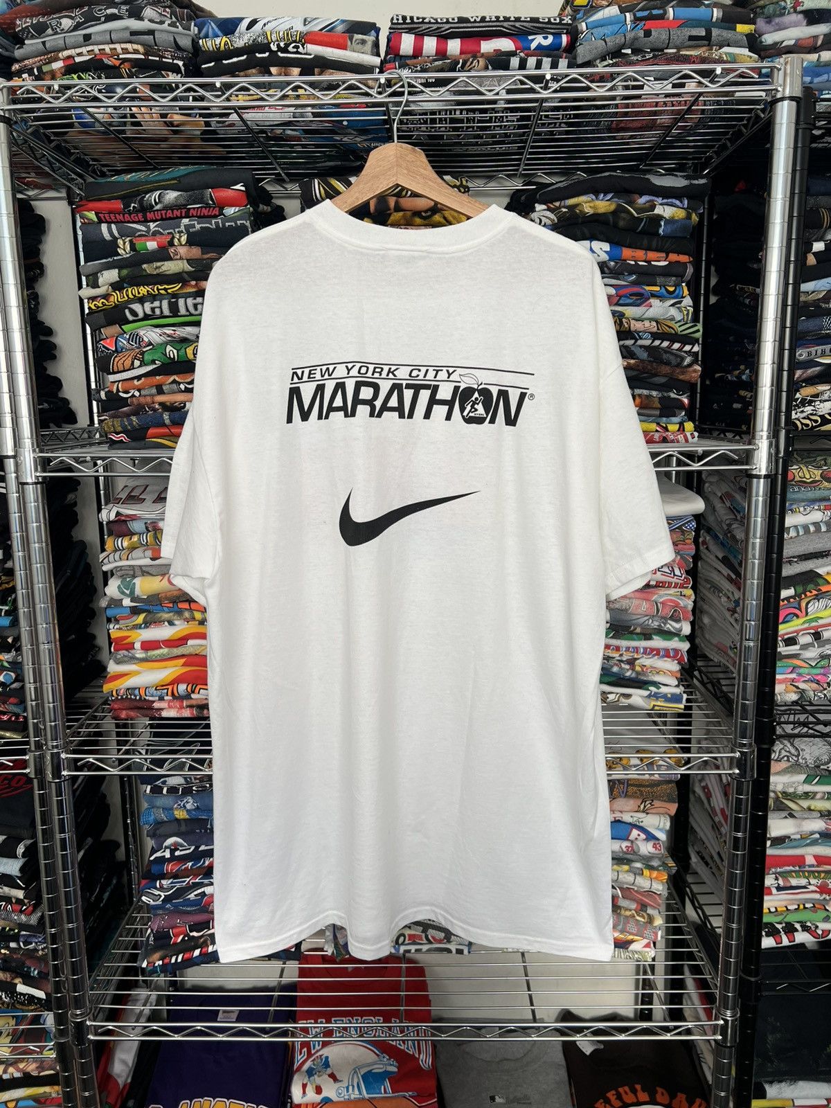 Nike 1996 New York City Marathon Swoosh Tee Size US XL / EU 56 / 4 - 2 Thumbnail