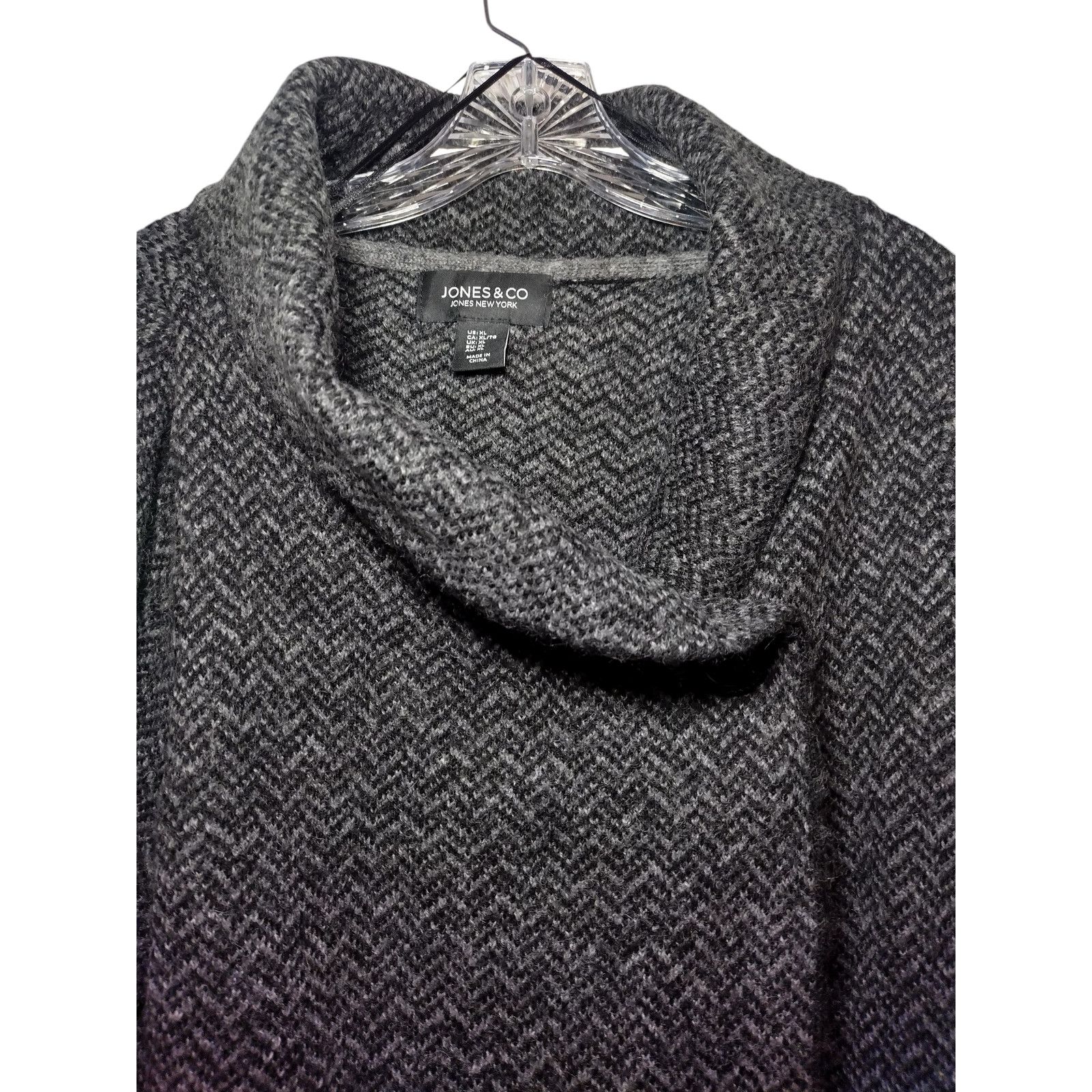 Jones New York Jones New York Coat Wool Blend Chevron Shawl Black SZ XL Size XL / US 12-14 / IT 48-50 - 10 Thumbnail