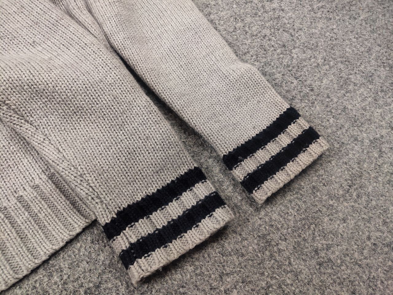 Oxxford Clothes Vintage Oxford University Pulover Logo Knit Zip Gray Sweater Size US L / EU 52-54 / 3 - 11 Thumbnail