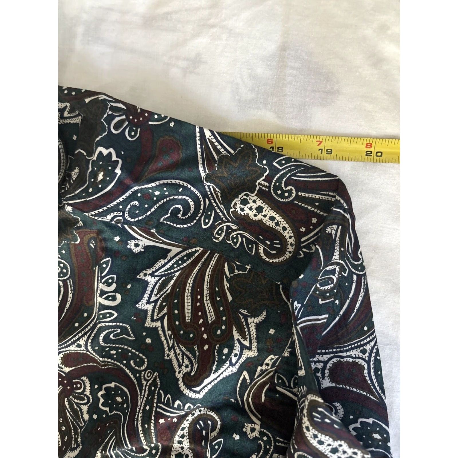 VINTAGE Roundtree & Yorke Men Shirt Casual Long Sleeve Button-Up Cotton Multicolor Paisley M
