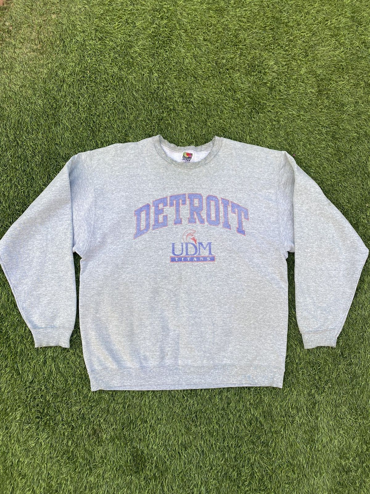 Vintage VTG 90s GREY DETROIT SPELLED OUT JERSEY Size US L / EU 52-54 / 3 - 1 Thumbnail
