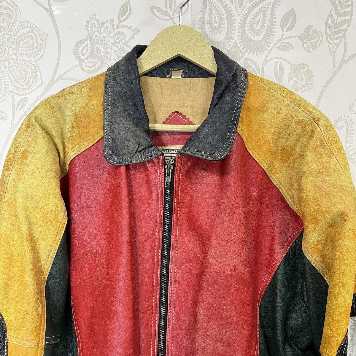 Genuine Leather × Vintage Vintage 8 Ball 🎱 Ong Ovine Leather Bomber Jacket Size US L / EU 52-54 / 3 - 24 Thumbnail