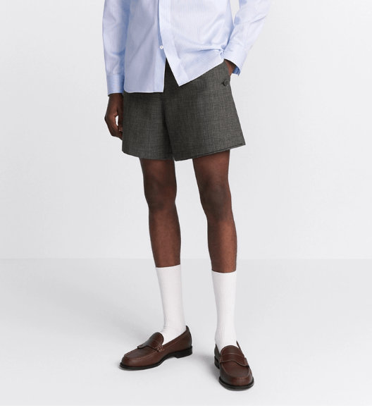 Dior o1w1db10525 493C15 Tailored Short with Tied Bow in Gray Size US 36 / EU 52 - 5 Thumbnail
