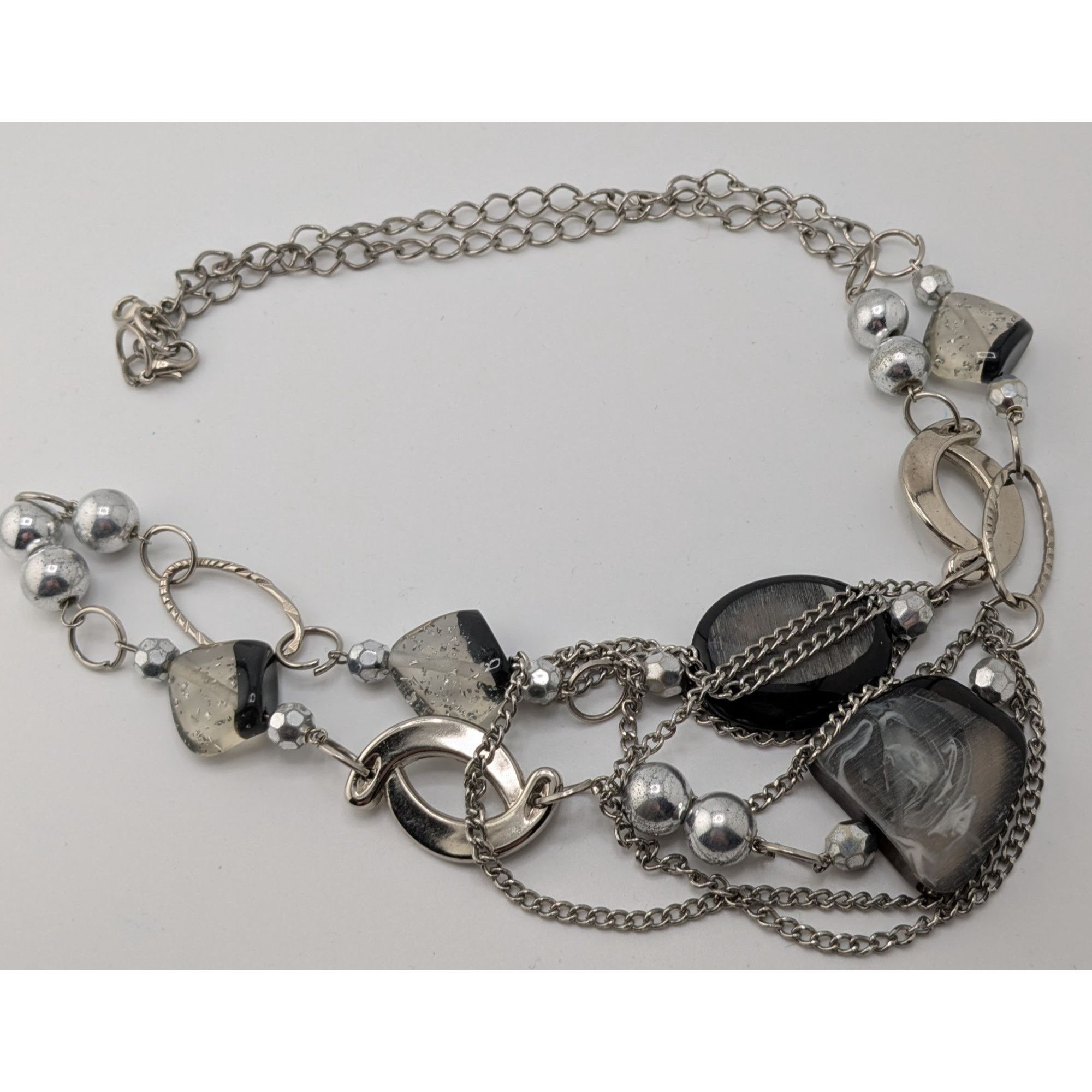 Other Y2K Glam Layered Station Necklace With Metal And Acrylic Bea Size ONE SIZE - 6 Thumbnail