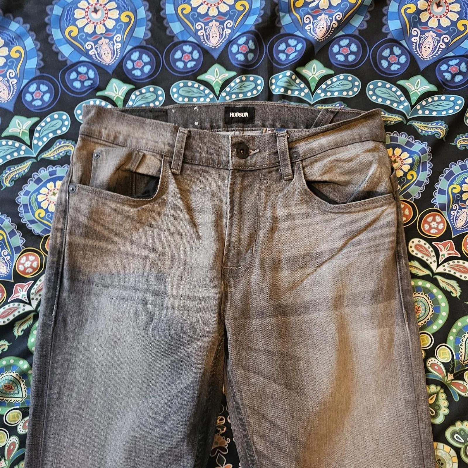 Hudson Hudson Men's Black/Grey Jeans Size US 31 - 4 Thumbnail
