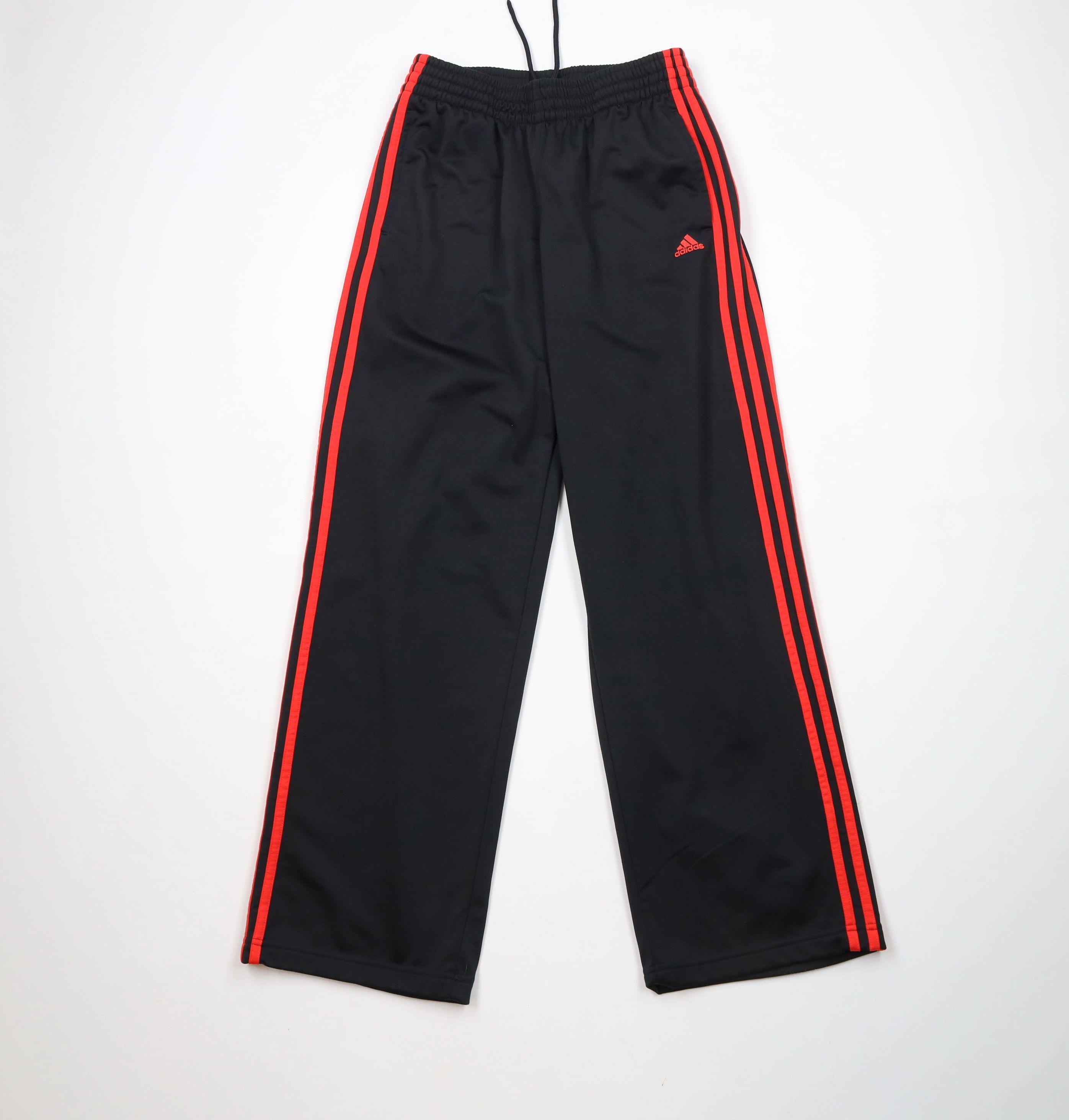 Adidas × Vintage Vintage Adidas Spell Striped Wide Leg Sweatpants Pants Black Size US 34 / EU 50 - 1 Thumbnail