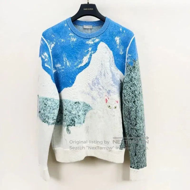 Dior Dior Blue Men's Long Sleeve Sweatshirt . Size US M / EU 48-50 / 2 - 1 Thumbnail