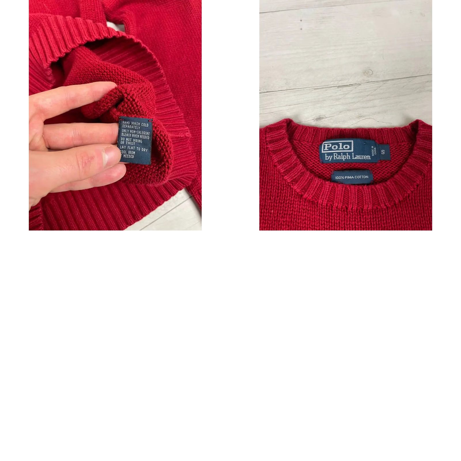 Polo Ralph Lauren VINTAGE Polo Ralph Lauren Sweater 90s USA Men Size S Red Knit Size US S / EU 44-46 / 1 - 8 Thumbnail