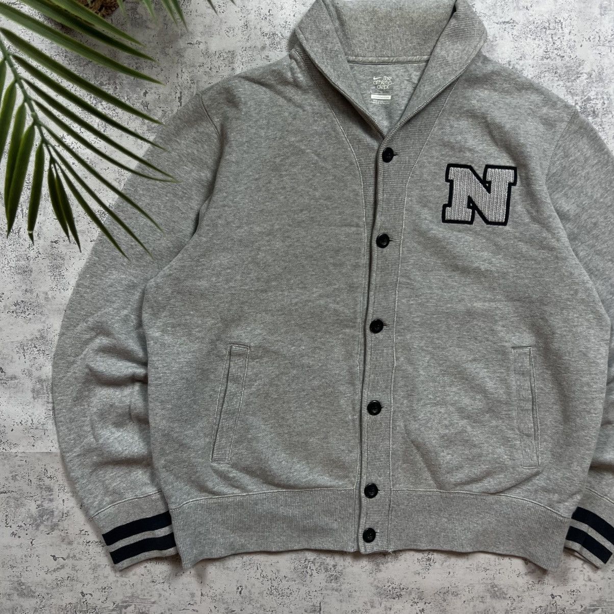Nike 00s NIKE EMBROIDERED LOGO VINTAGE BUTTON UP CARDIGAN JACKET Size US L / EU 52-54 / 3 - 2 Thumbnail
