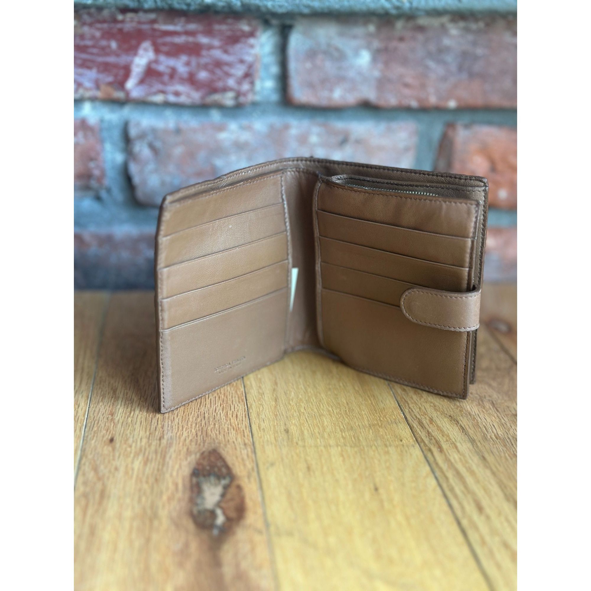 Vintage BOTTEGA VENETA NAPPA INTRECCIATO FRENCH COMPACT WALLET ASH Size ONE SIZE - 8 Thumbnail