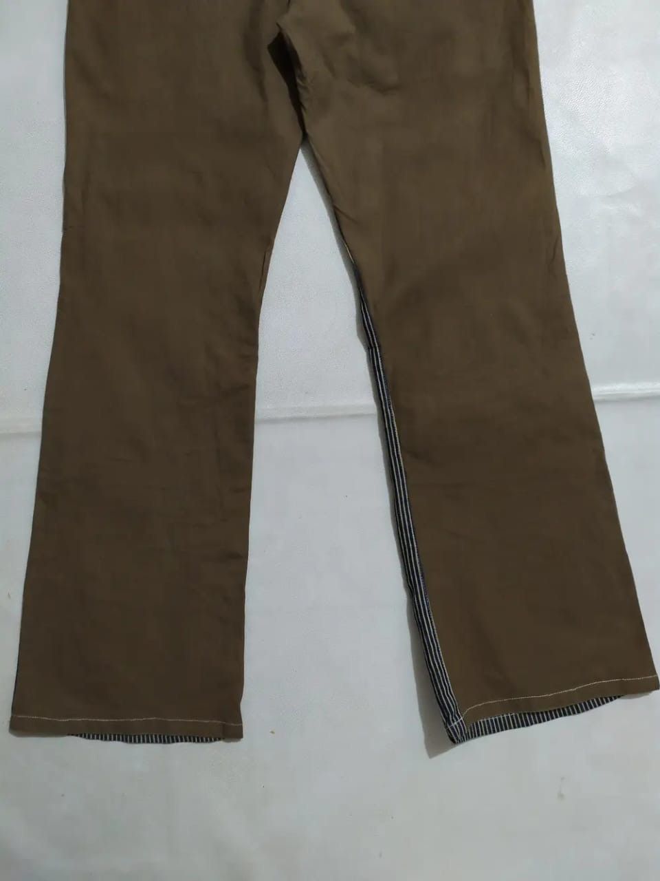 Japanese Brand × Other Lesporti Stripe Hickory Bush flare Pants 2 Tone Brown Size US 30 / EU 46 - 7 Thumbnail