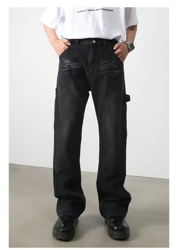 VIBE American retro stitching casual flared loose jeans Size US 32 / EU 48 - 7 Thumbnail