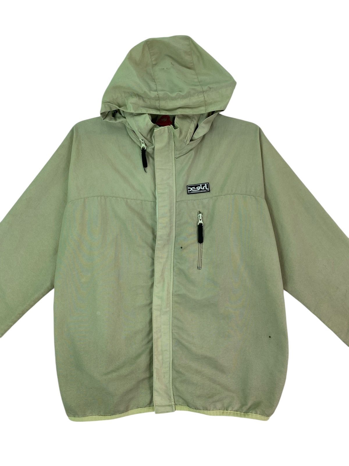 Japanese Brand × Vintage Vtg 90s X-Girl windbreaker jacket hooded Size M / US 6-8 / IT 42-44 - 3 Thumbnail