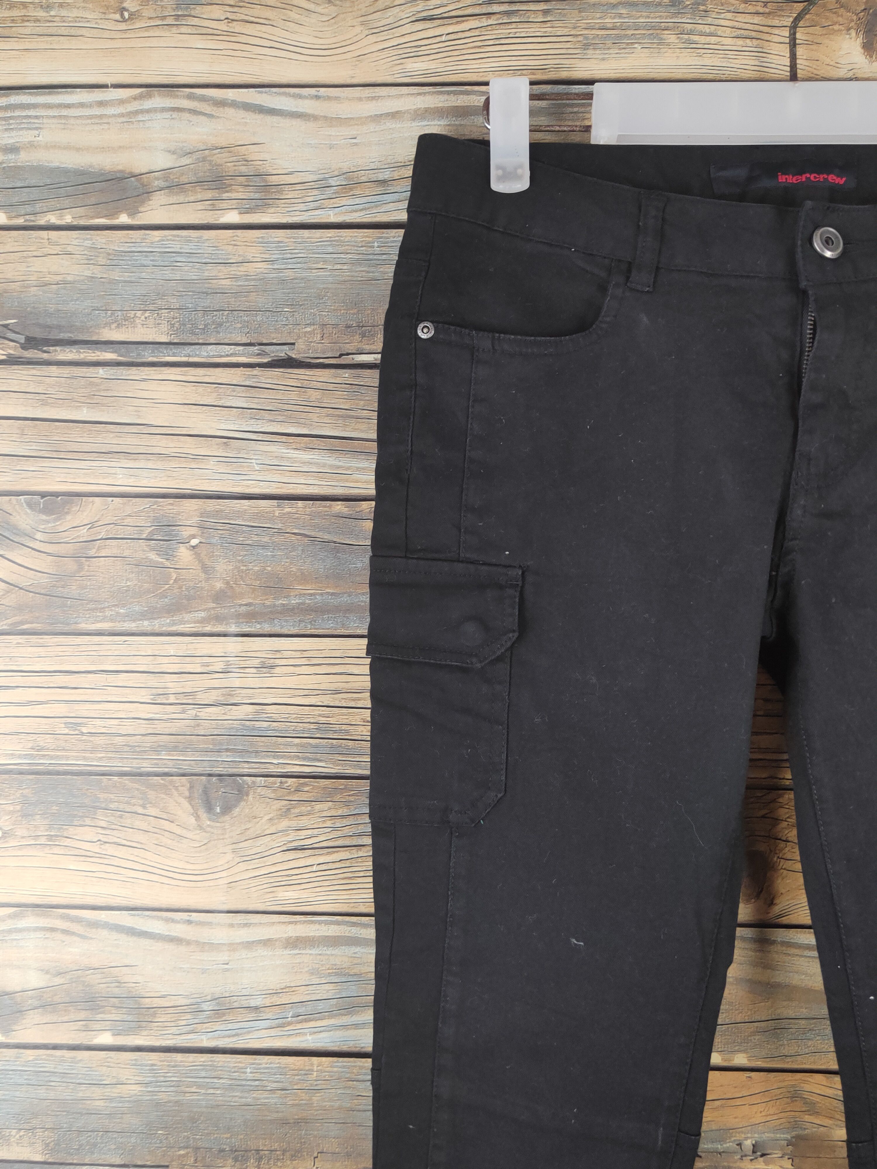 Japanese Brand DL Inter Crew Black Multipocket Tactical Cargo Pants #1652 Size 28" / US 6 / IT 42 - 3 Thumbnail