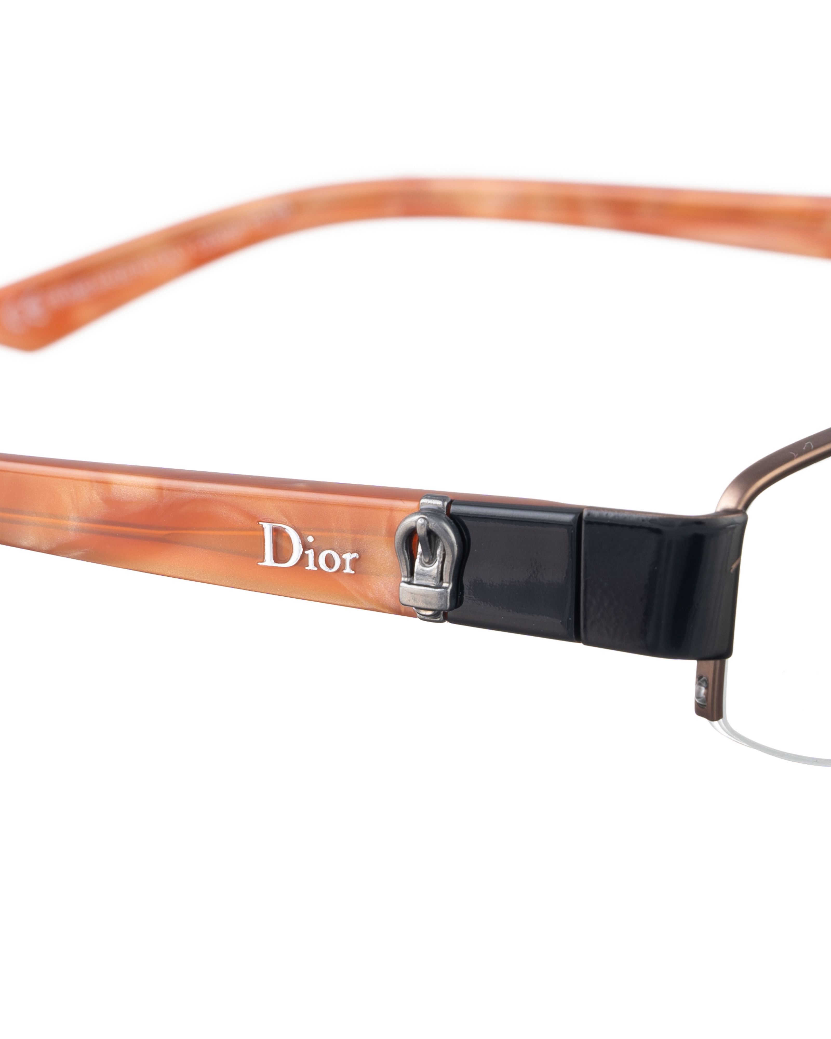 Dior Dior 00s Brown Glasses with Orange Temples Size ONE SIZE - 3 Thumbnail