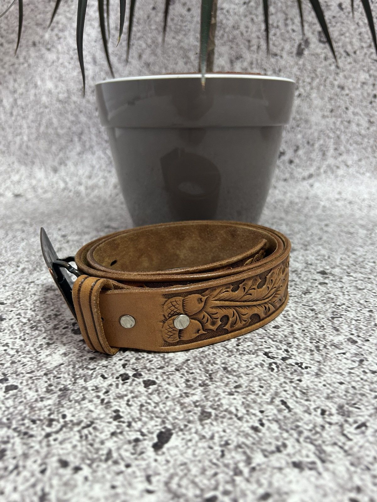 Cowboy Equipment × Hysteric Glamour × Japanese Brand Vintage 90s American Cowboy Bikers Belt Y2K Hype USA Size ONE SIZE - 4 Thumbnail