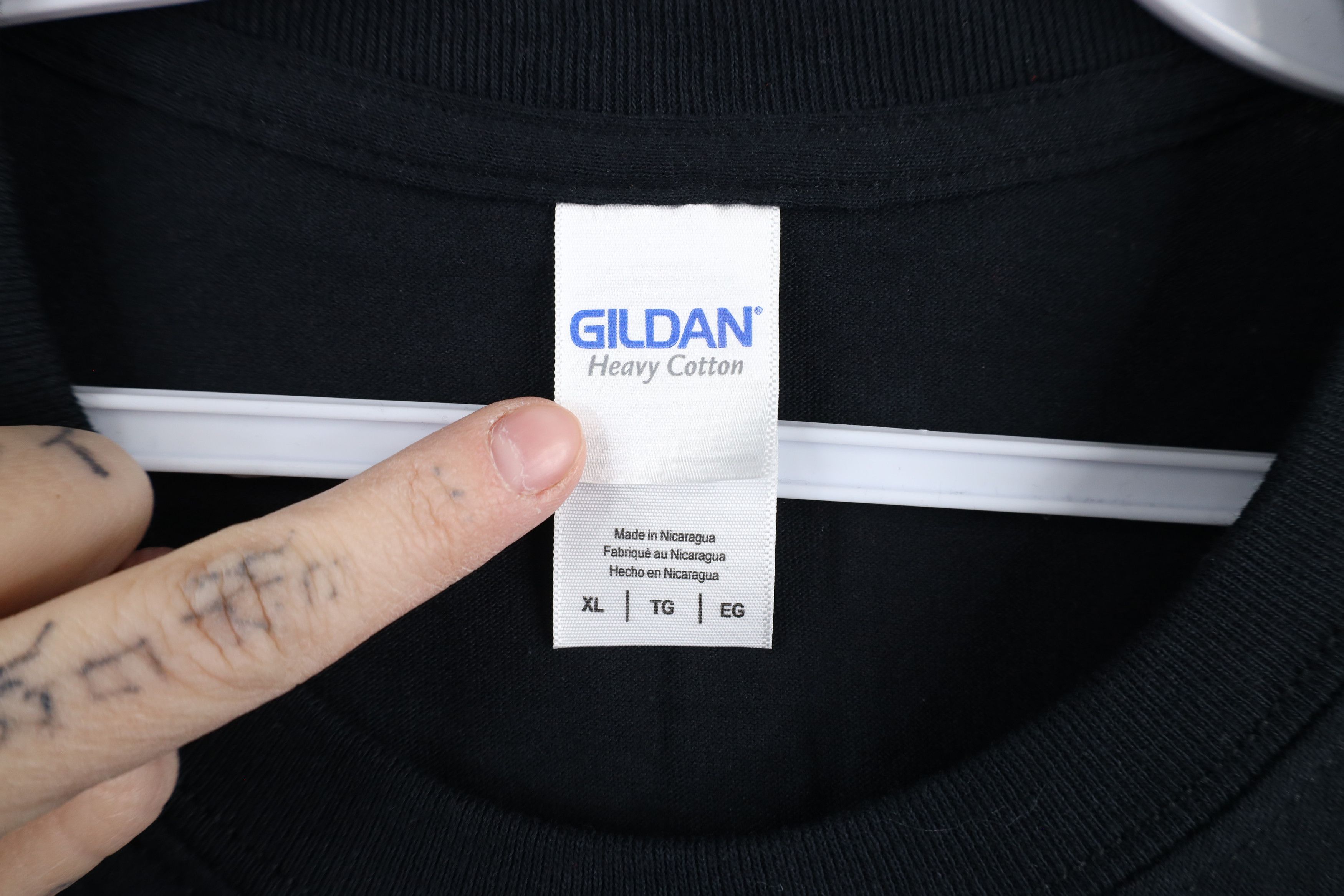 Vintage Deadstock Vintage Y2K Streetwear Heavy Cotton T-Shirt Black Size US XL / EU 56 / 4 - 5 Thumbnail